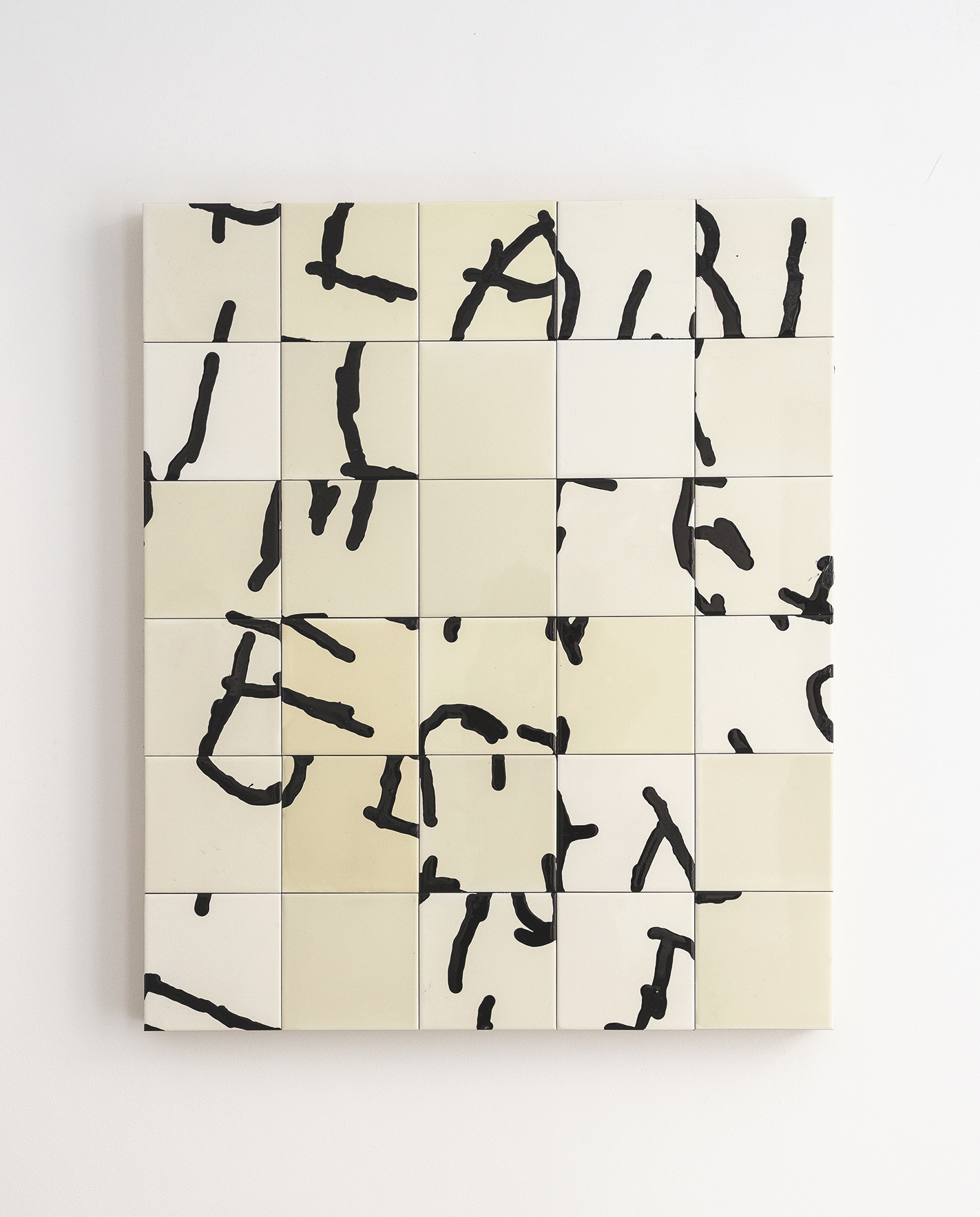 And I still rise , 2023. Ink on tile. 75 × 90 cm