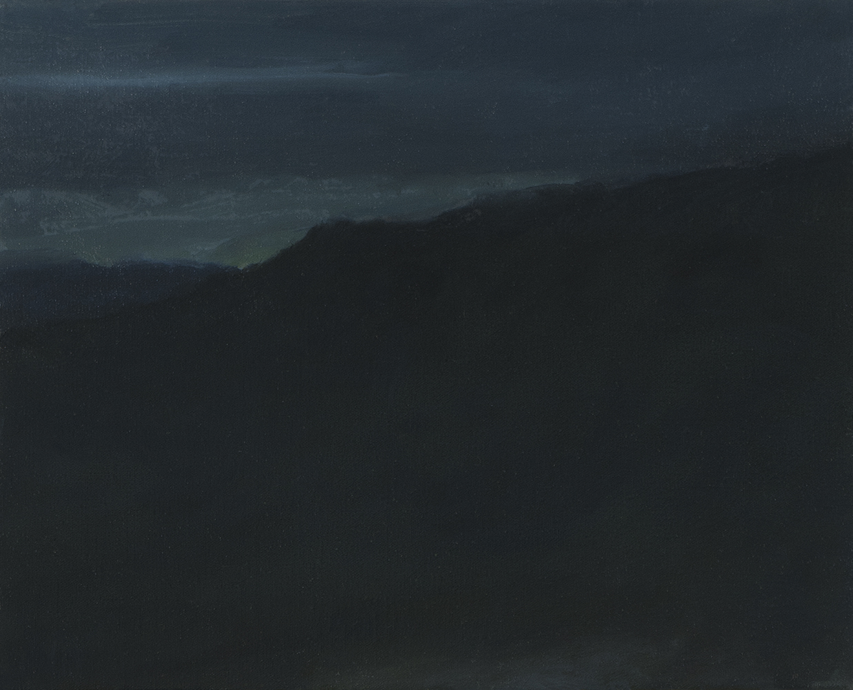 Versant, ciel, nuit (III) [Hillside, sky, night (III)]oil on canvas33 x 41 cm, 2024