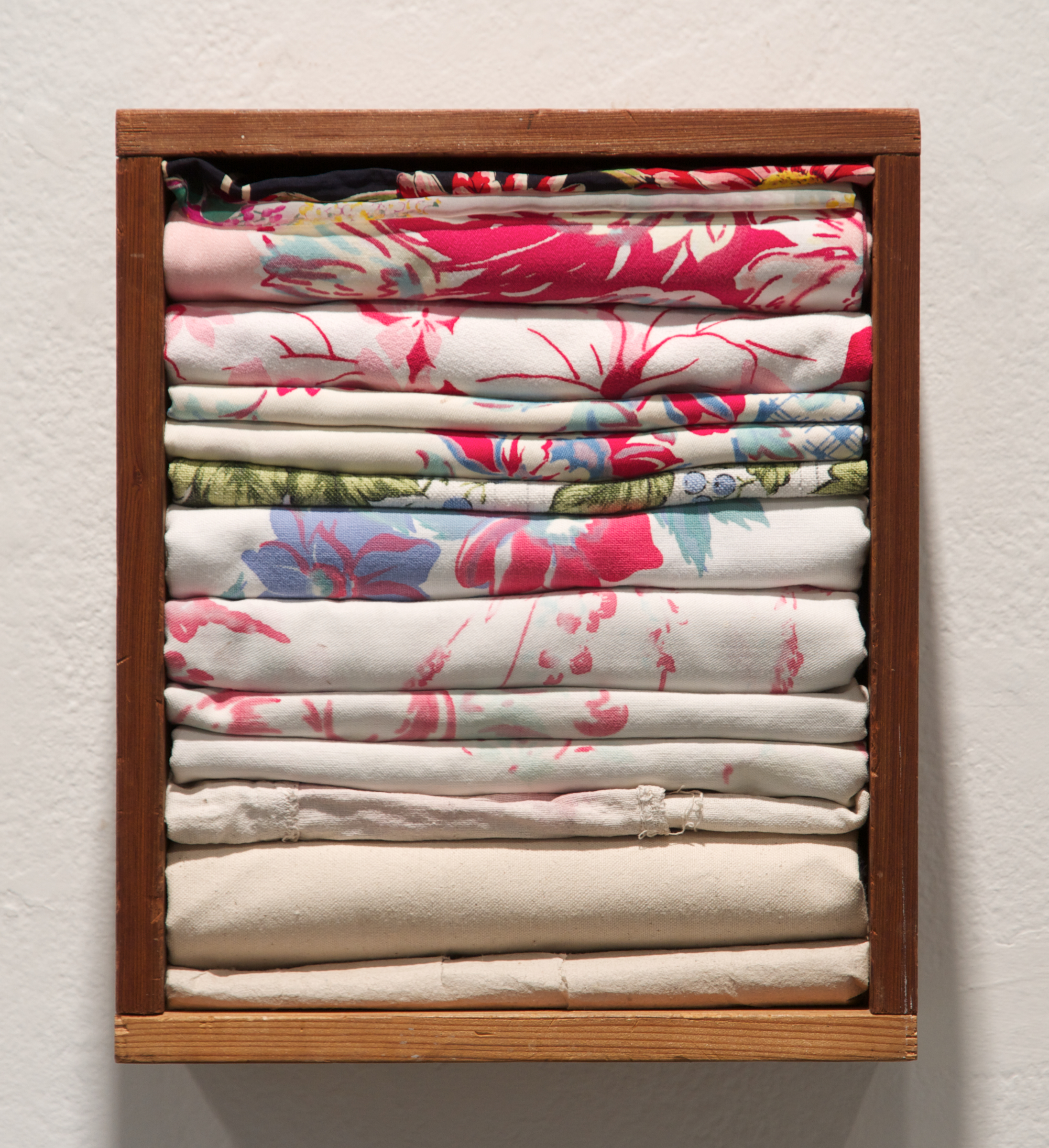 linen press, 2012 found materials