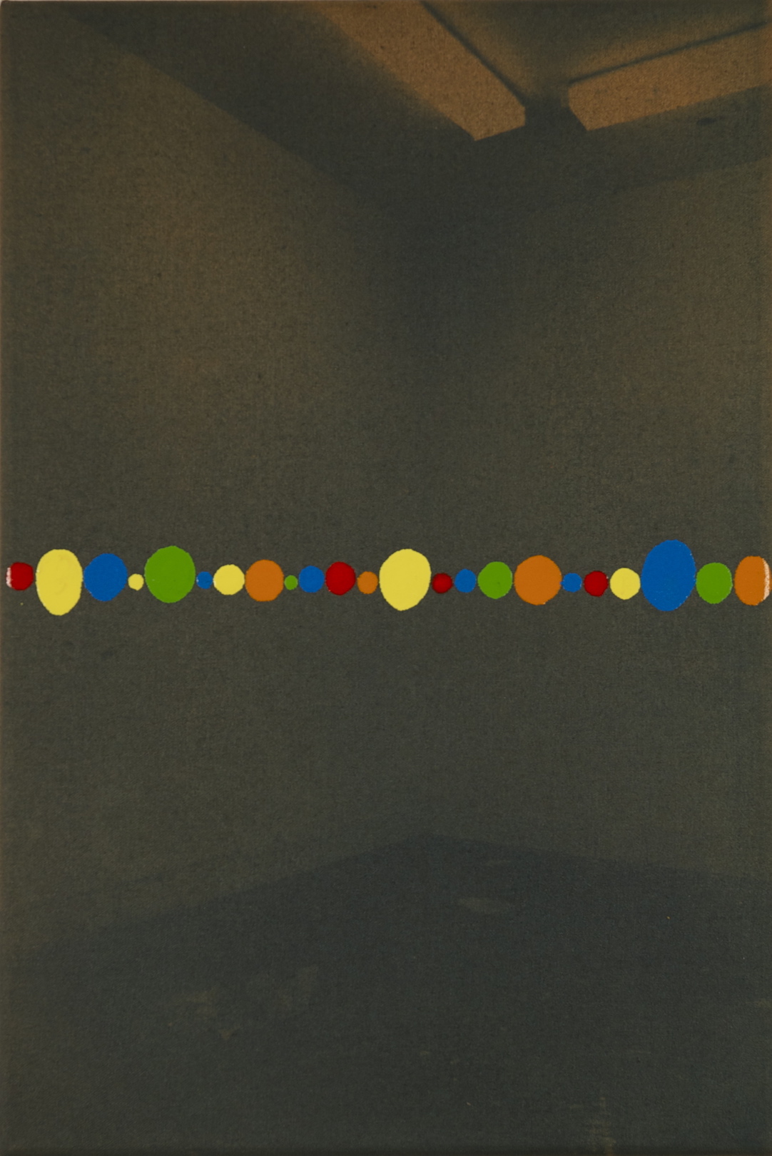 Untitled 2013, cyanotype, acrylic and alkyd on canvas, 36 x 25 cm