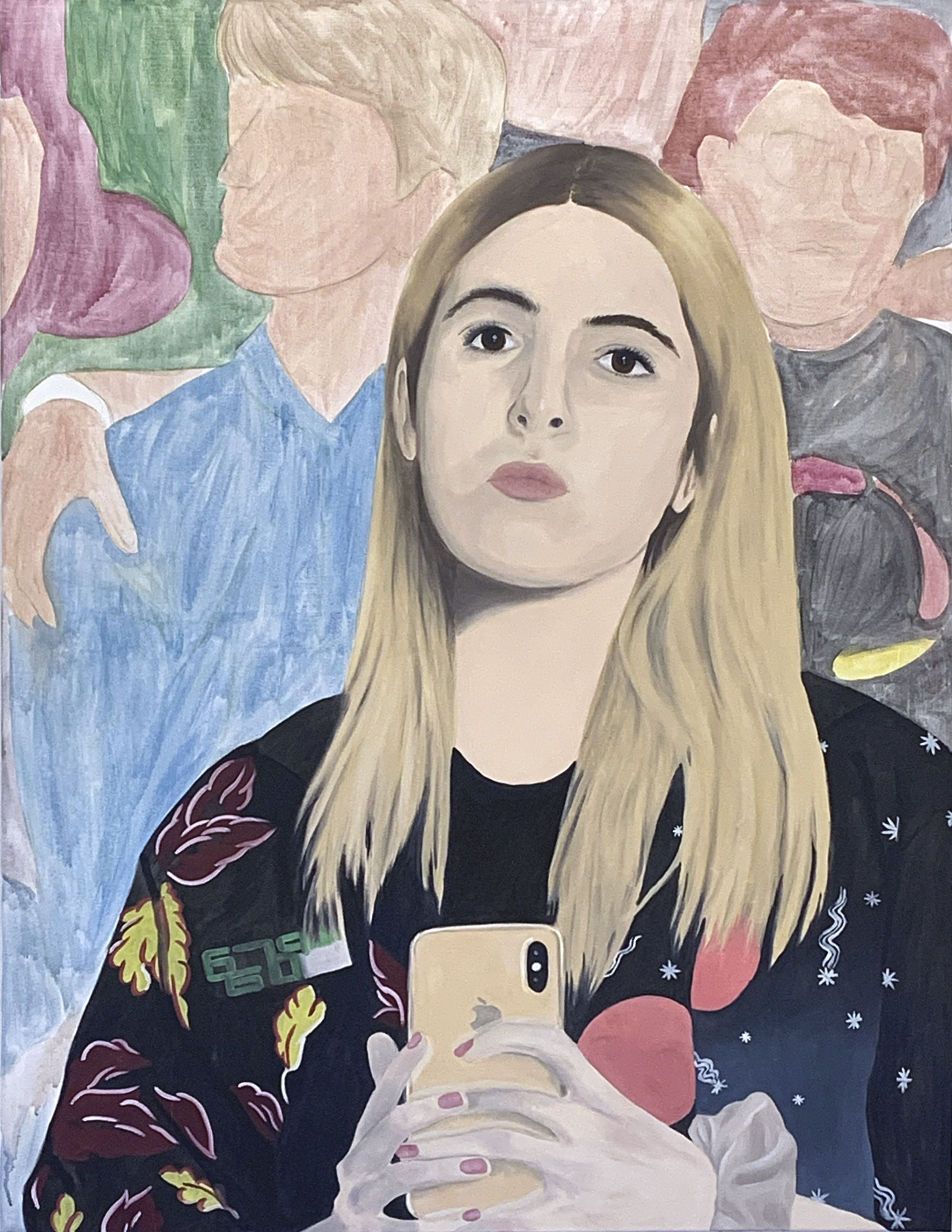 At Chloe's, Acrylic on canvas, 2019, 130x100cm