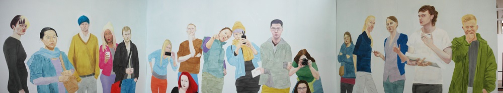 Subject of Scrutiny, Oil and Acrylic on Board, 3 x 8m, POA