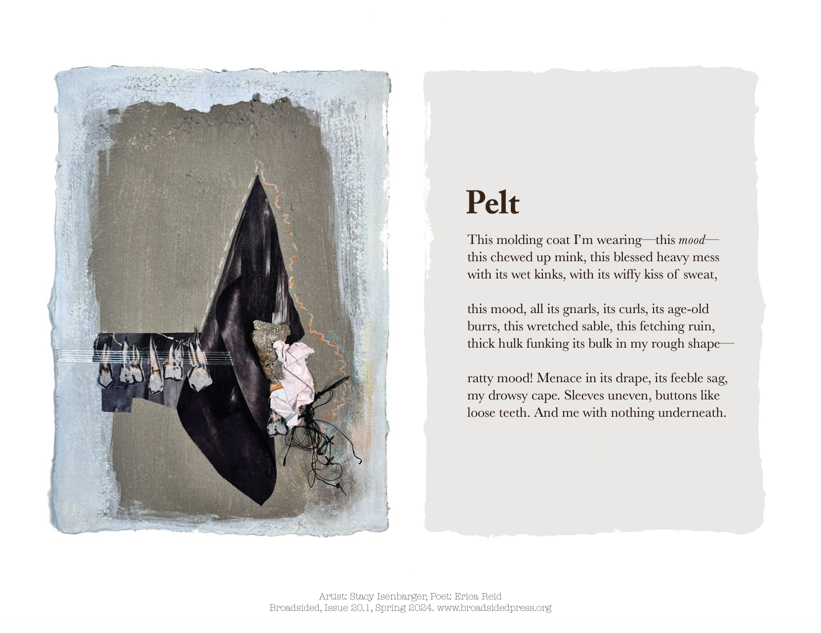 "Pelt" Spring 2024 • Words by Erica Reid • Art by Stacy Isenbarger