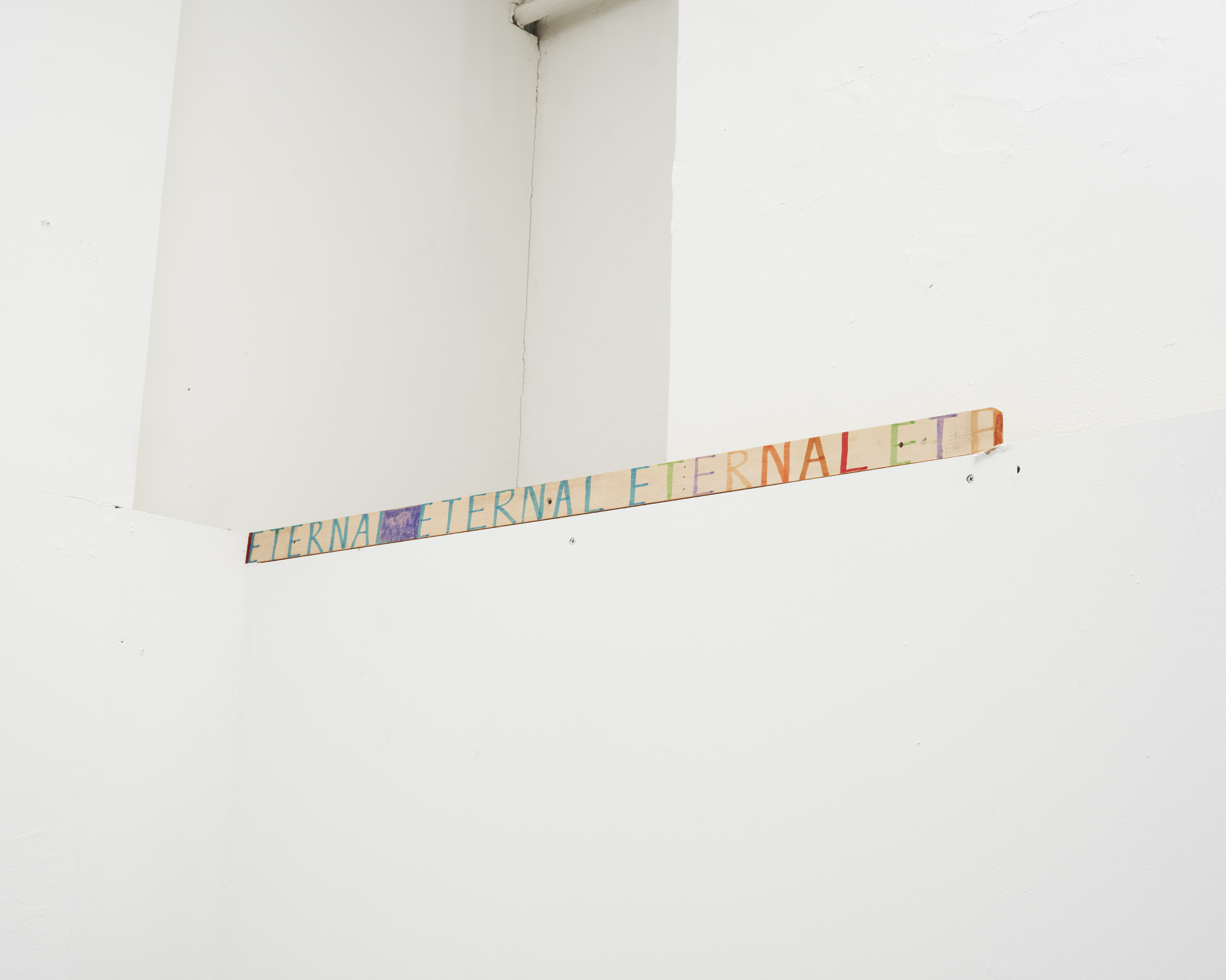 Eternity stick, 2022, Marker on timber off-cut, 5x114x3cm 