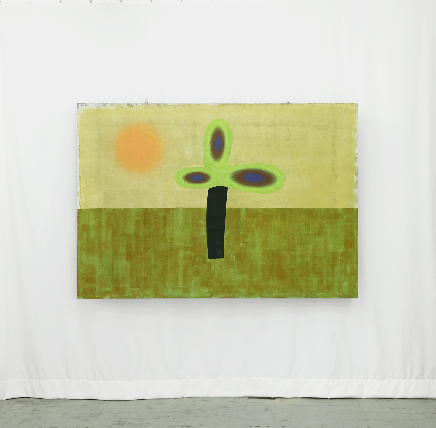 Tree 4, 2023 Acrylic and sawdust on linen 140 x 200 cm