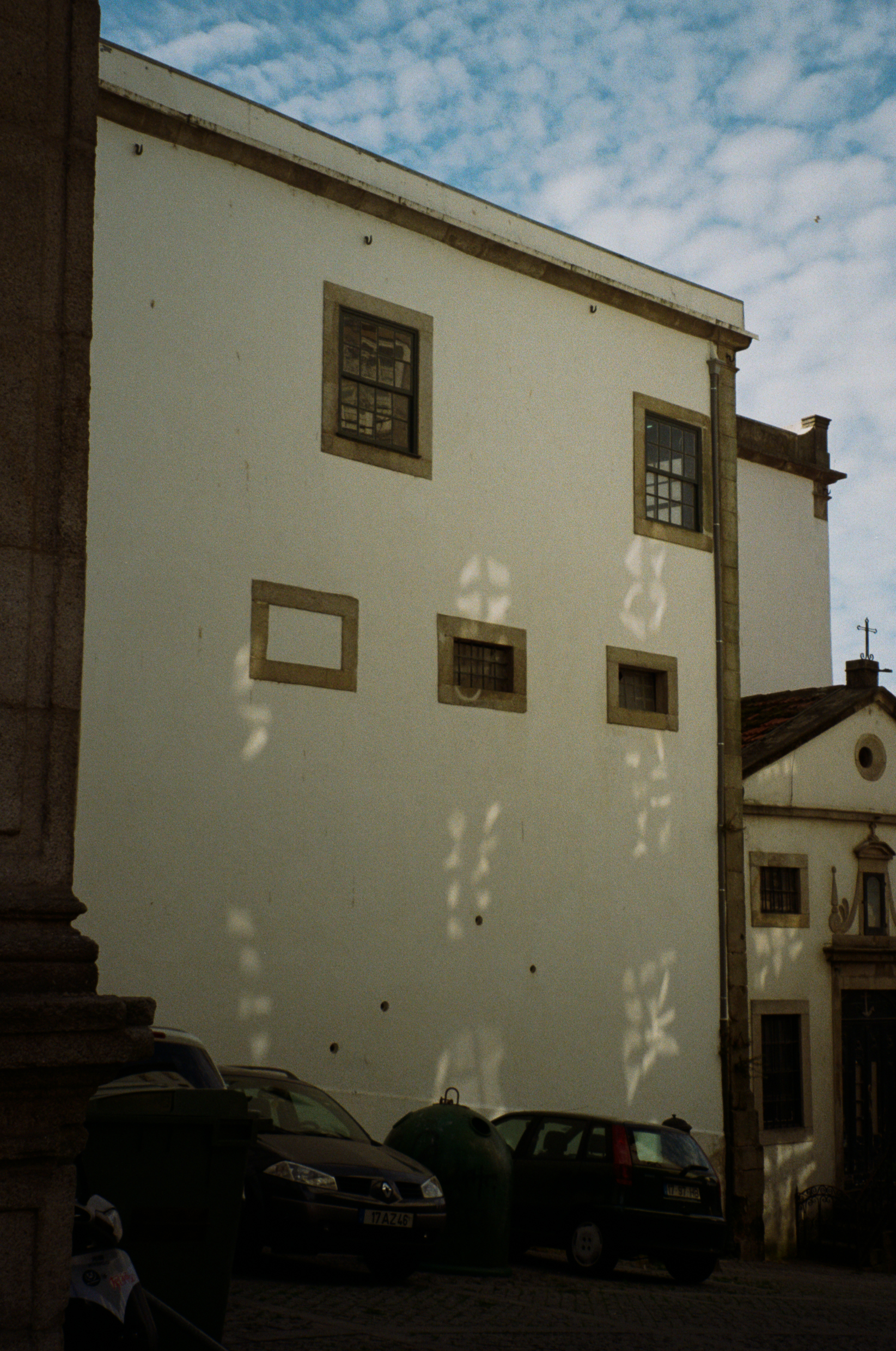 Shapes and light reflections on window