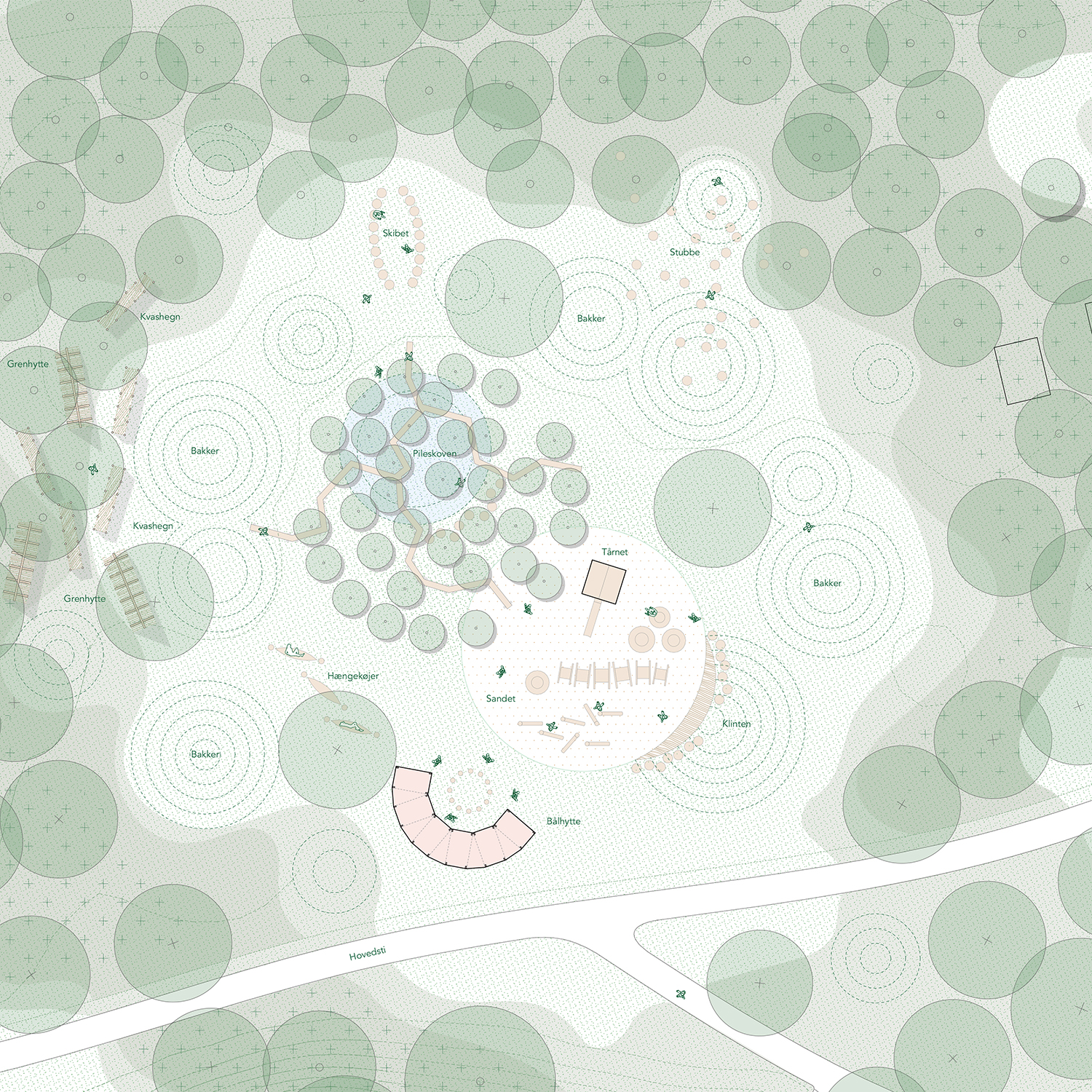 Legelandskab, udsnitsplan