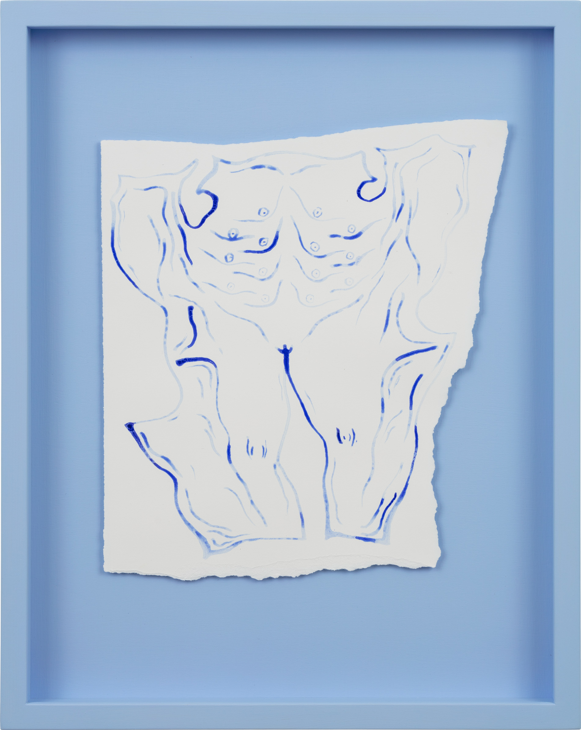 Paired structures, 2025, ink on paper, framed, 41 x 33 cm