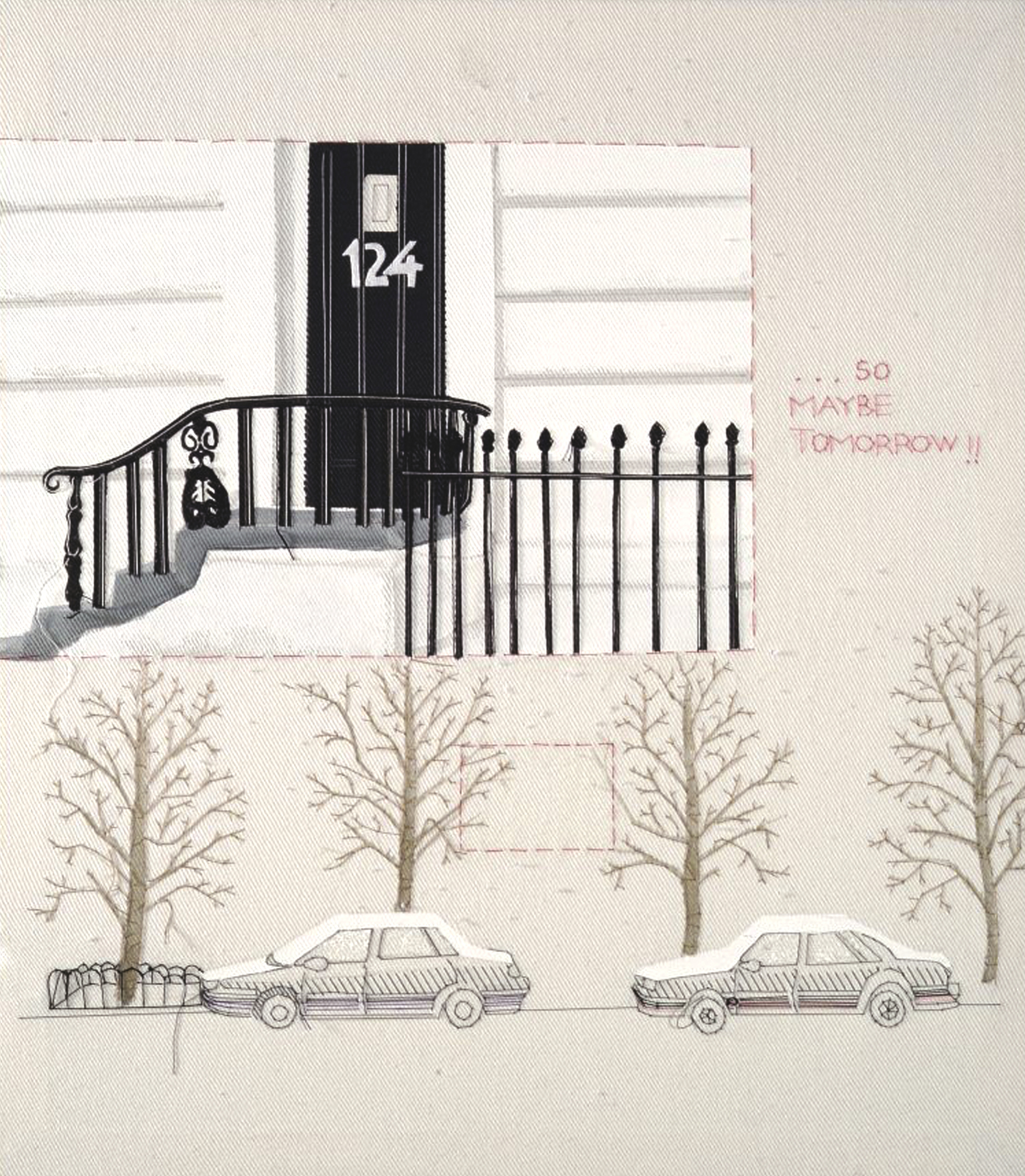 UNTITLED | Acrylic and hand embroidery on canvas | 40 x 30 cm | 2003