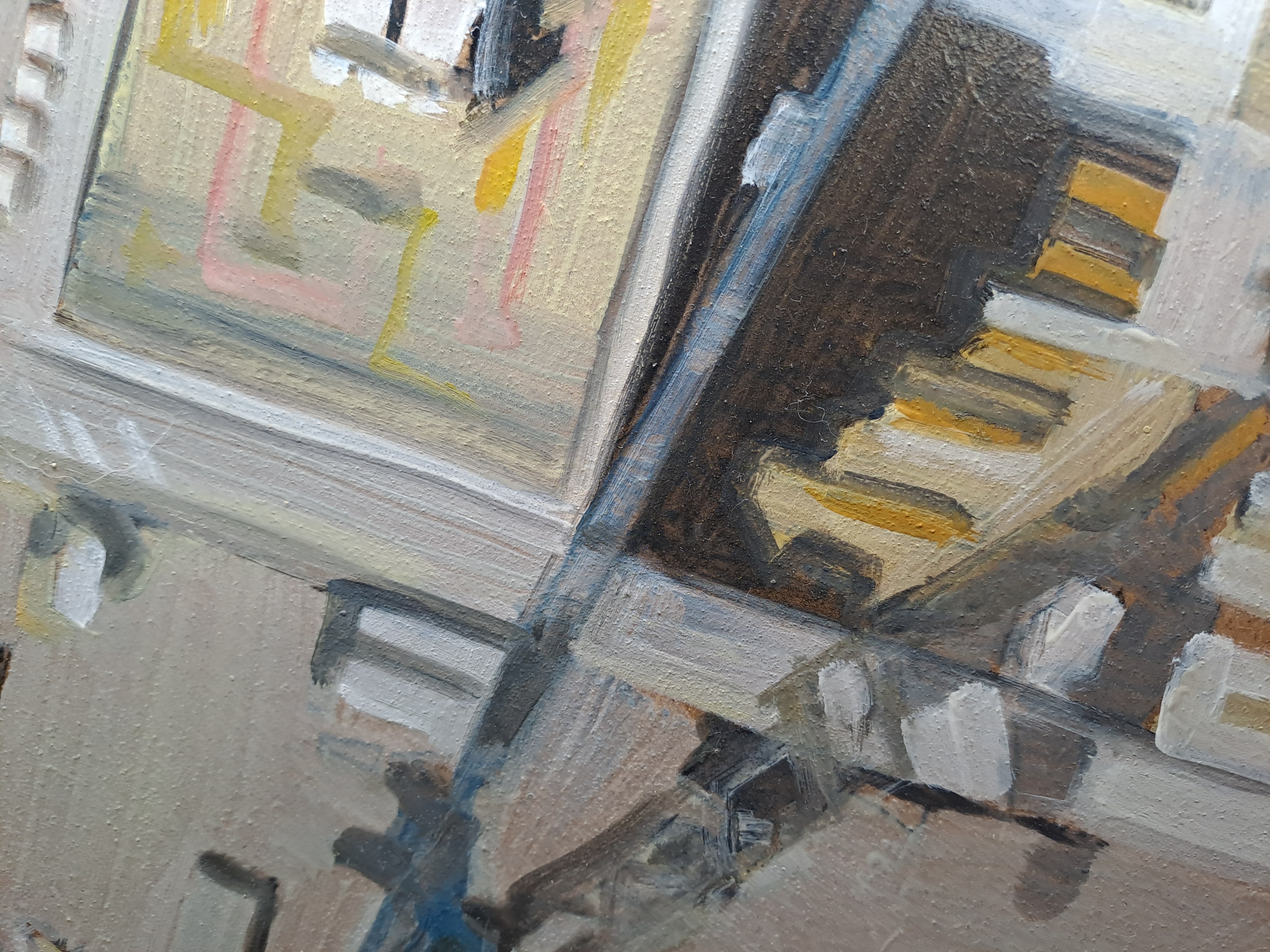 Stadtpark Uster Detail, Satelitenbild, 2024Öl auf MDF