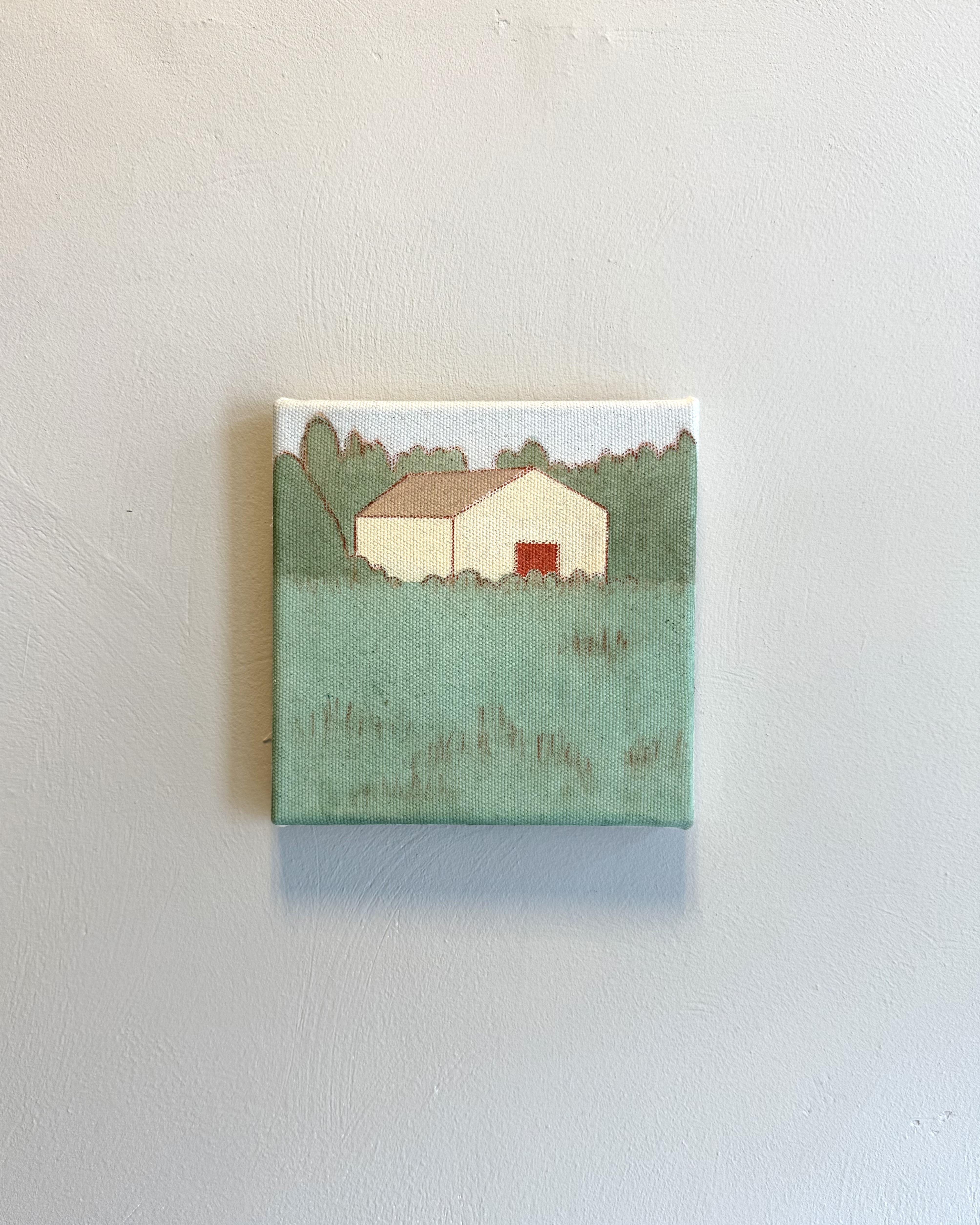 In the Forest, 2025, Acrylic and pencil on canvas, 18 x 18 cm