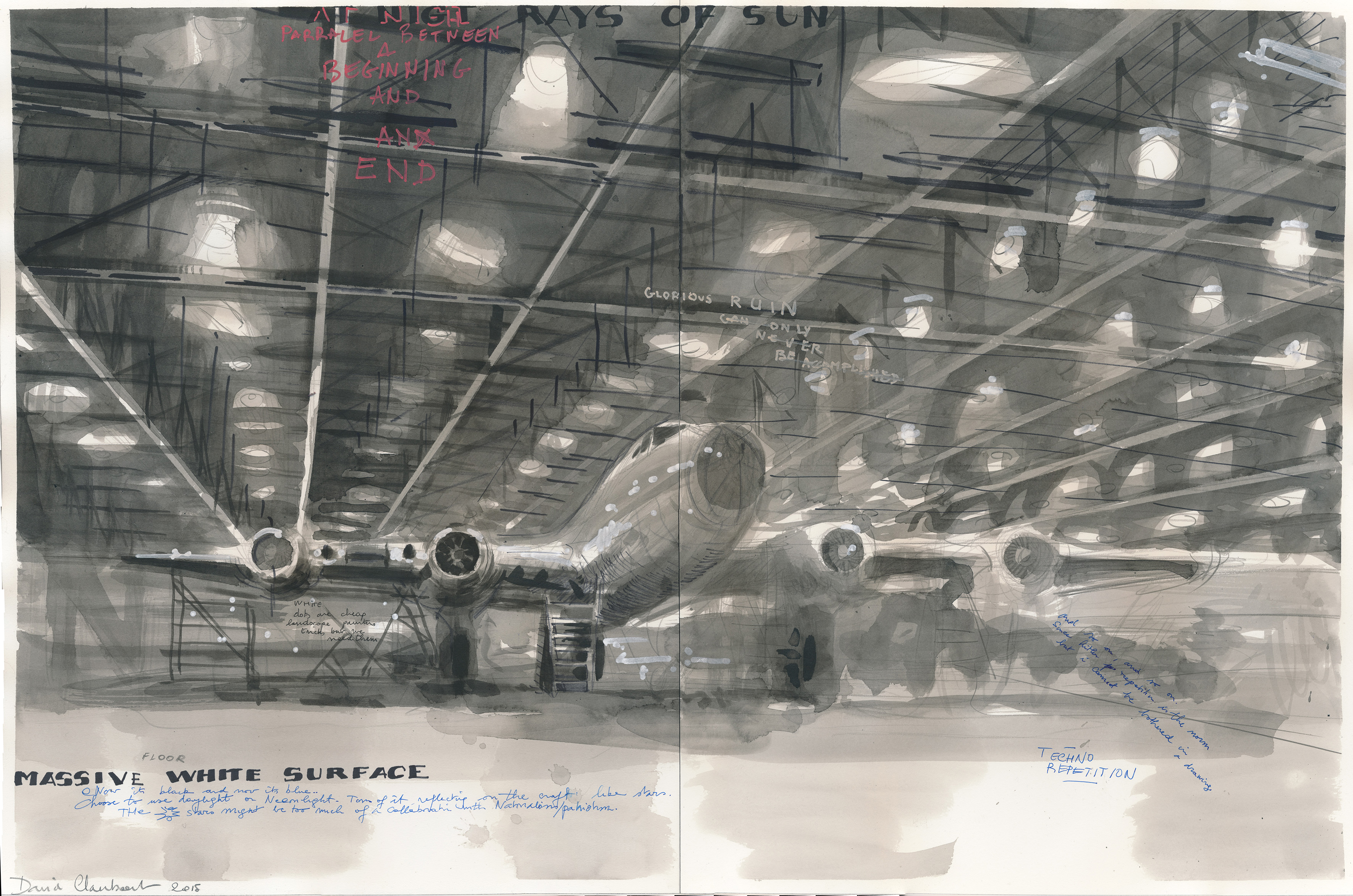 Aircraft (Massive White Surface) (second study), 2017