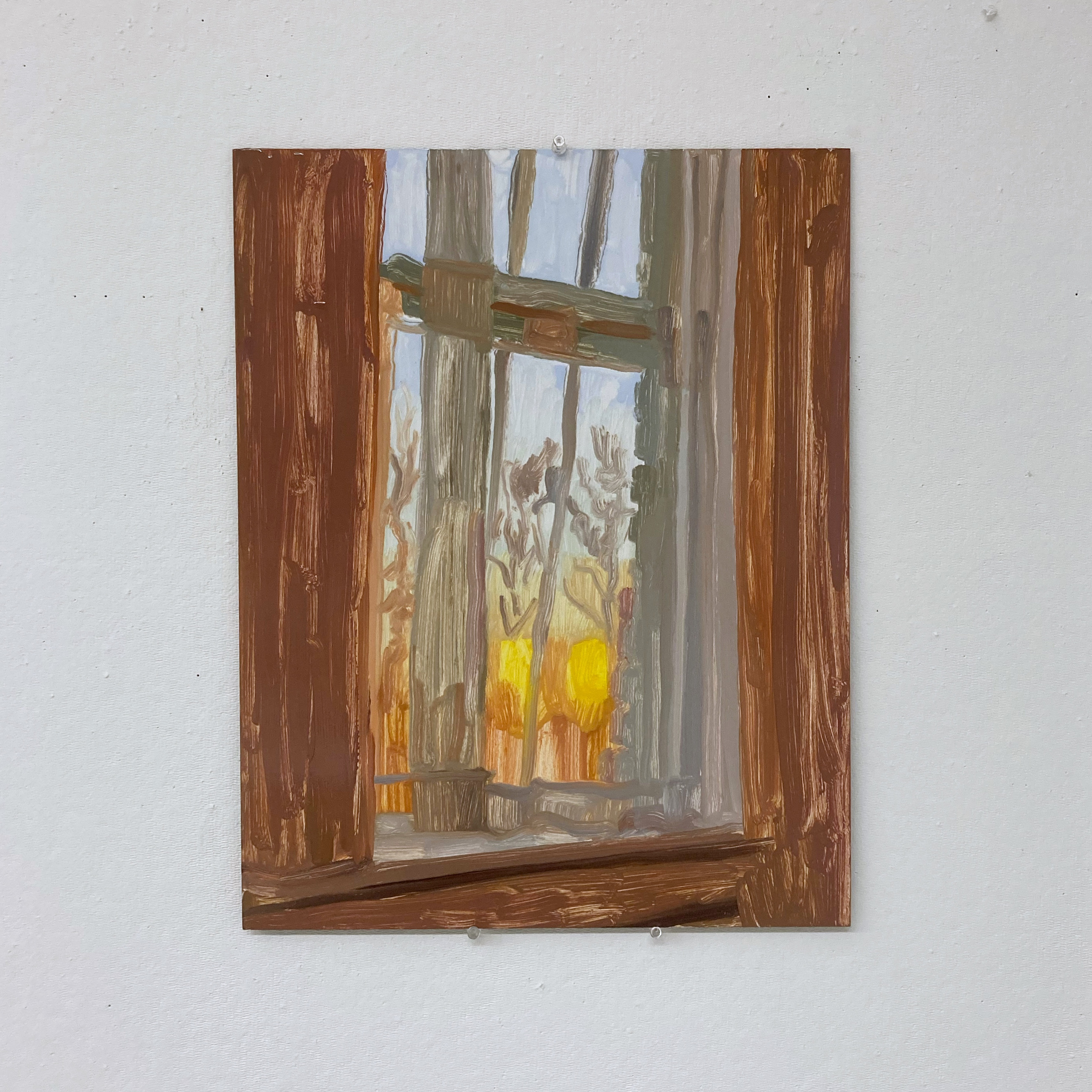 view from my bedroom / oil on panel / 2021