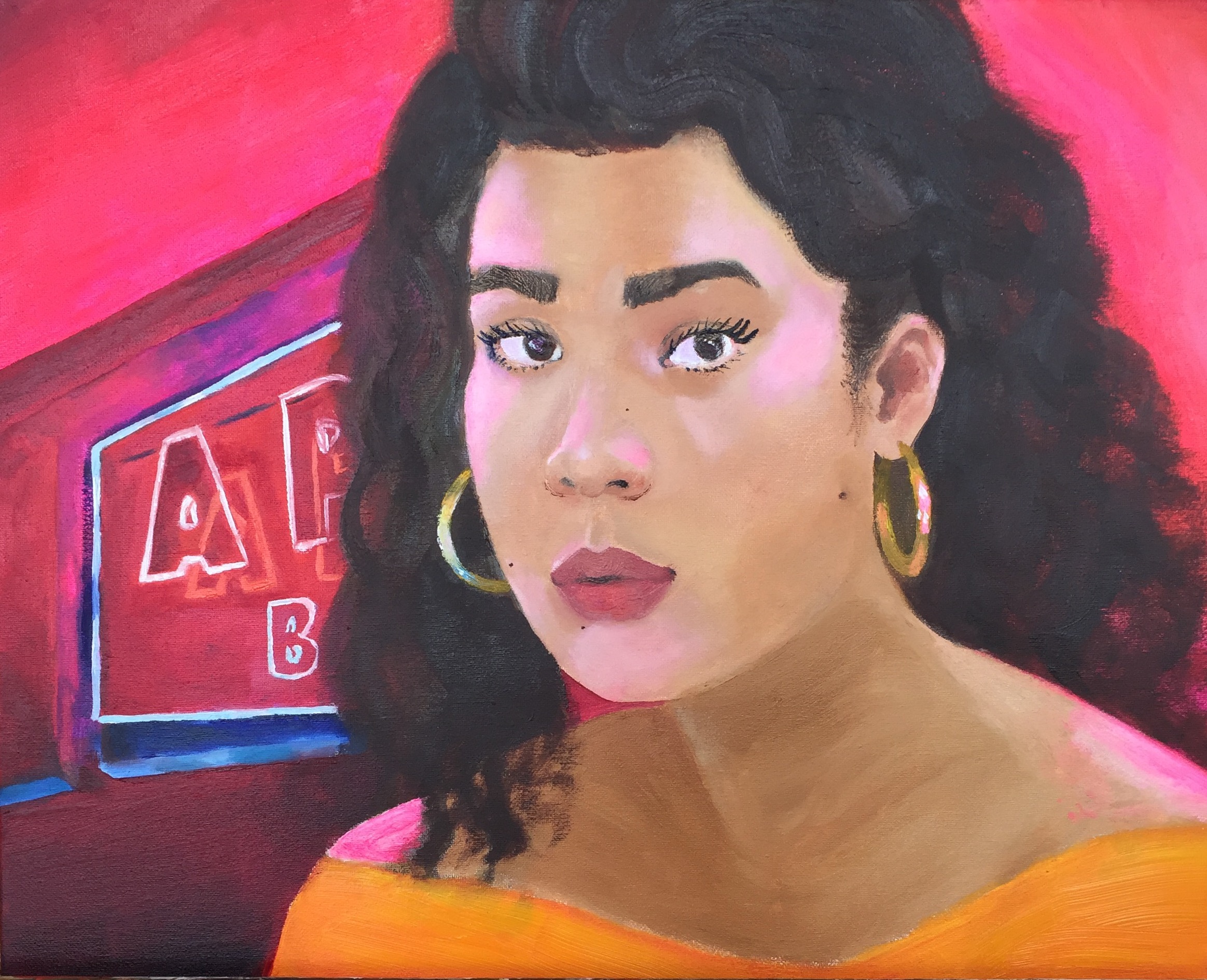 a piece of cake bakery (2016), acrylic on canvas, 30" x 36"