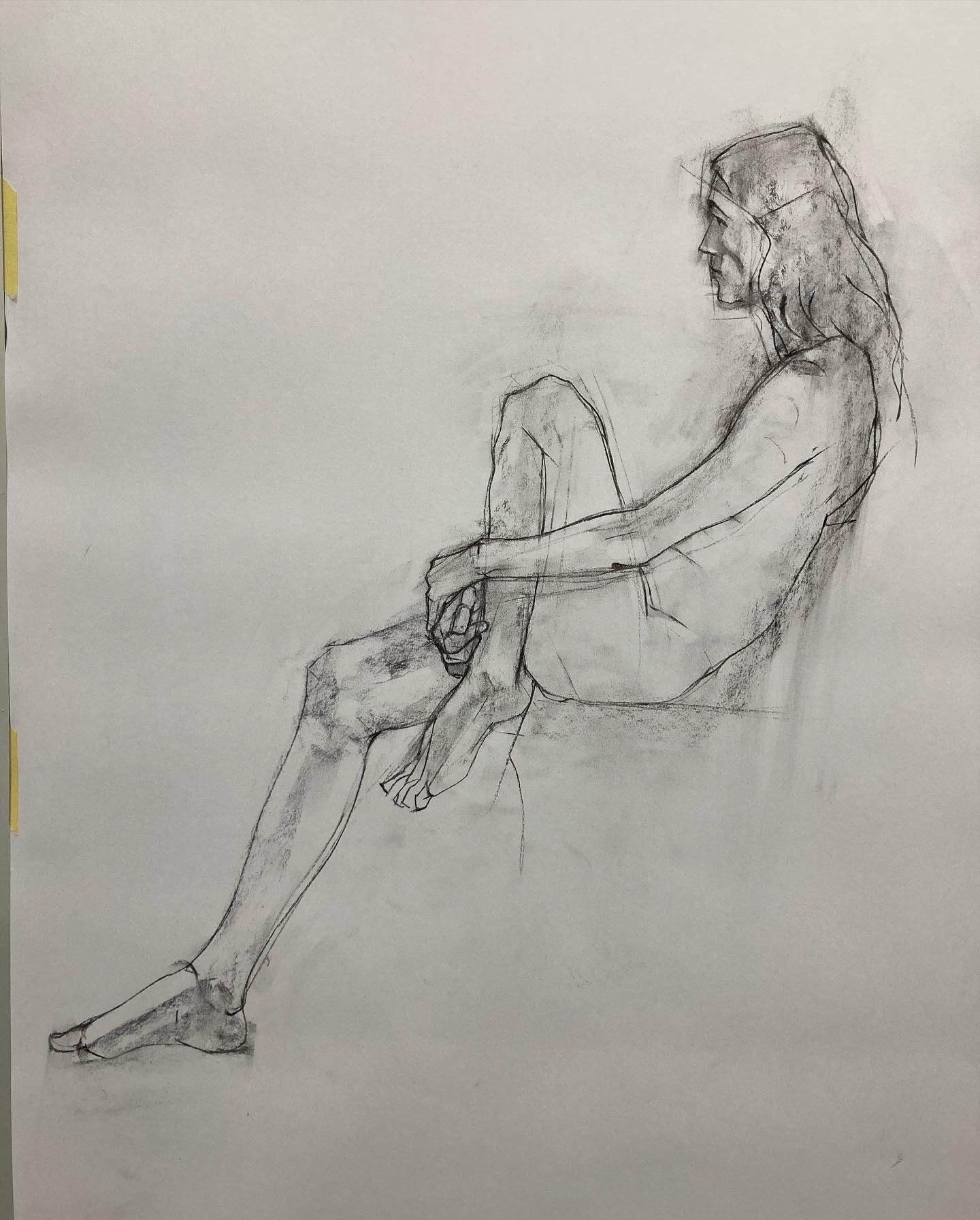 Calvin Richards, Penelope. Still waiting, Charcoal on paper, 78cm x 60 cm, £250.00
