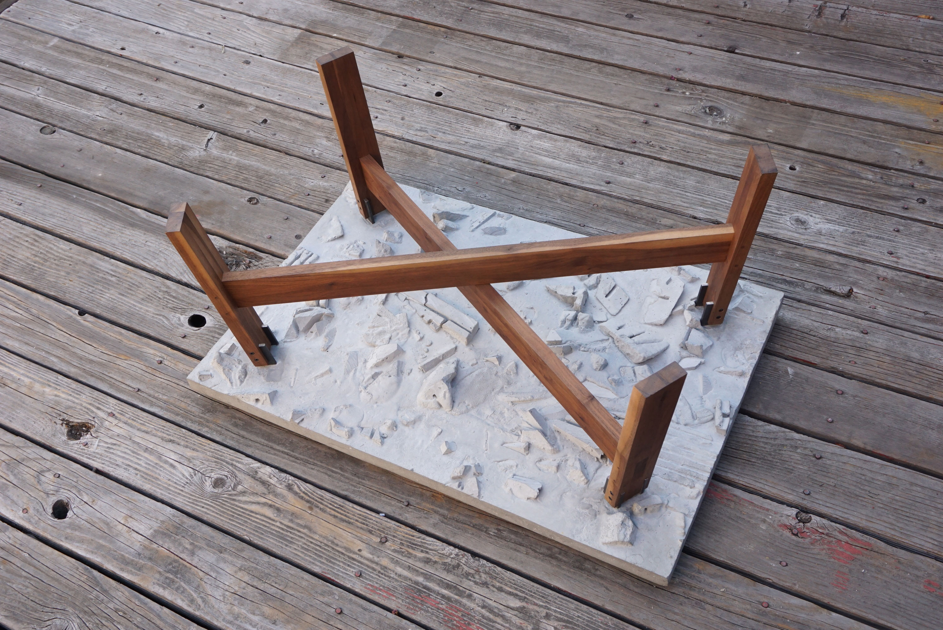 underside of the table