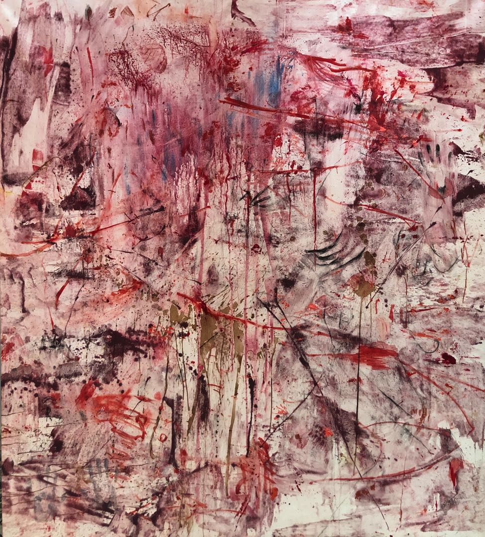 Traces 2020 Mixed media on canvas 200x180 cm