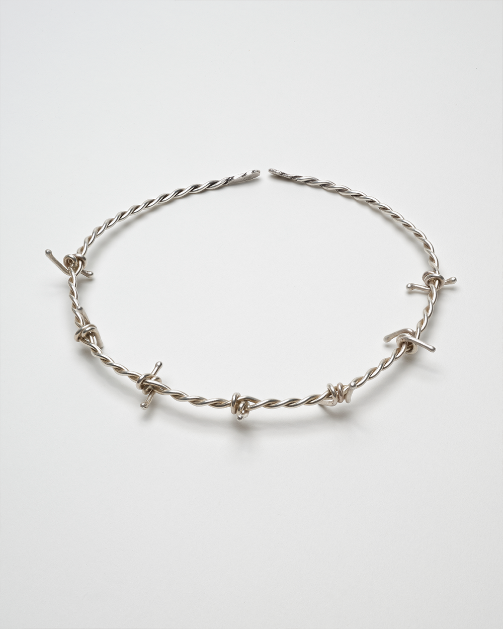 Barbed Wire Necklace Silver | 3d-mon.com