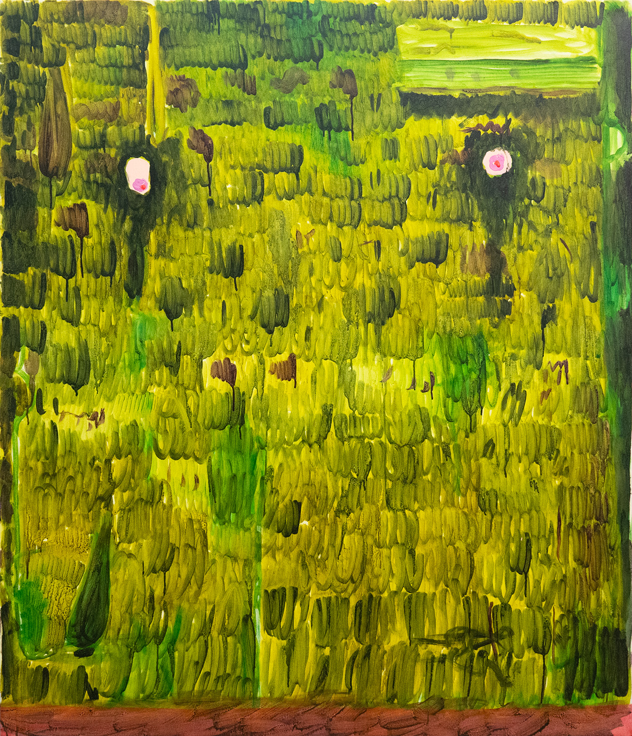 Launen der Landschaftsmalerei / 140 x 120 cm / watercolors on nettle/ Andreas Lech 2023