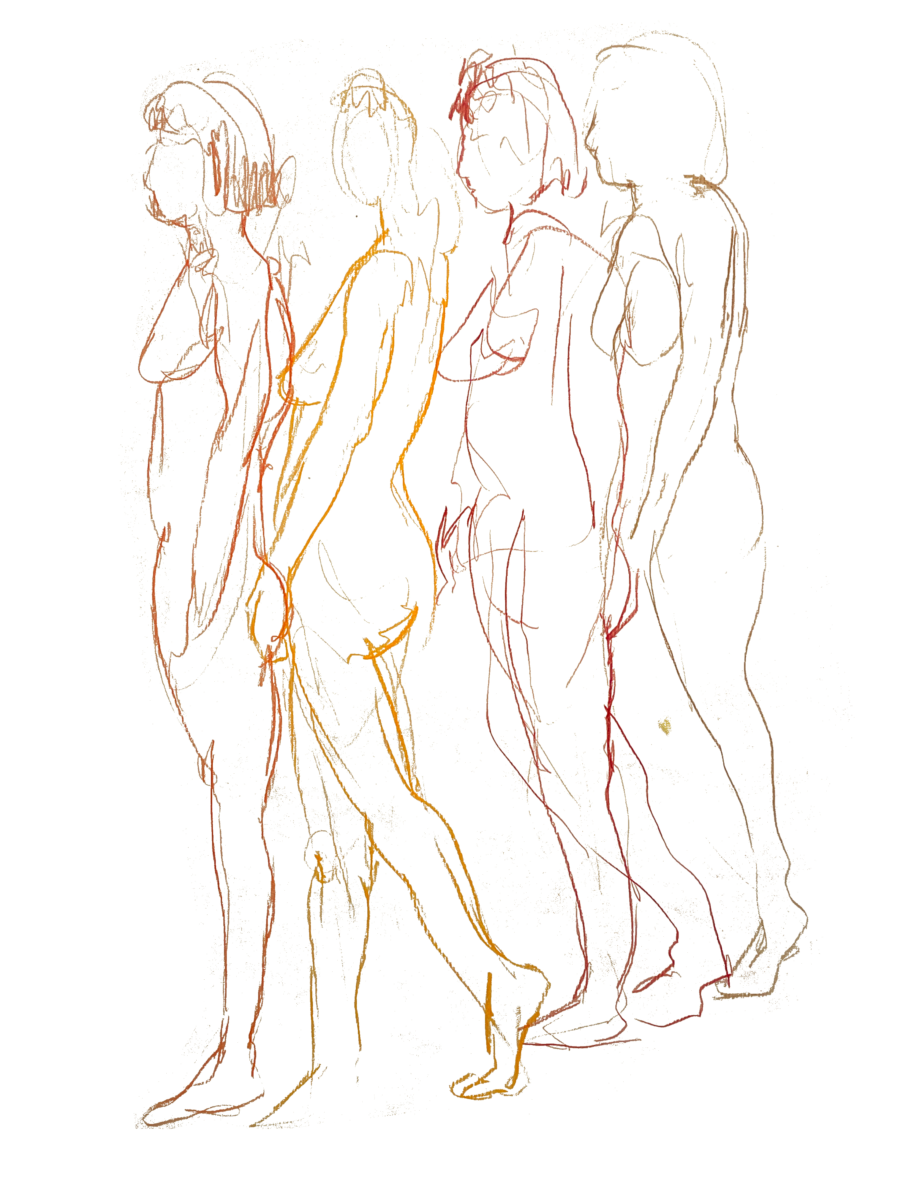 'croquis at DKA', 2024, colored pencils on paper