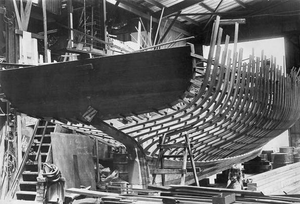 A boat in Pompei's shed, date unknown