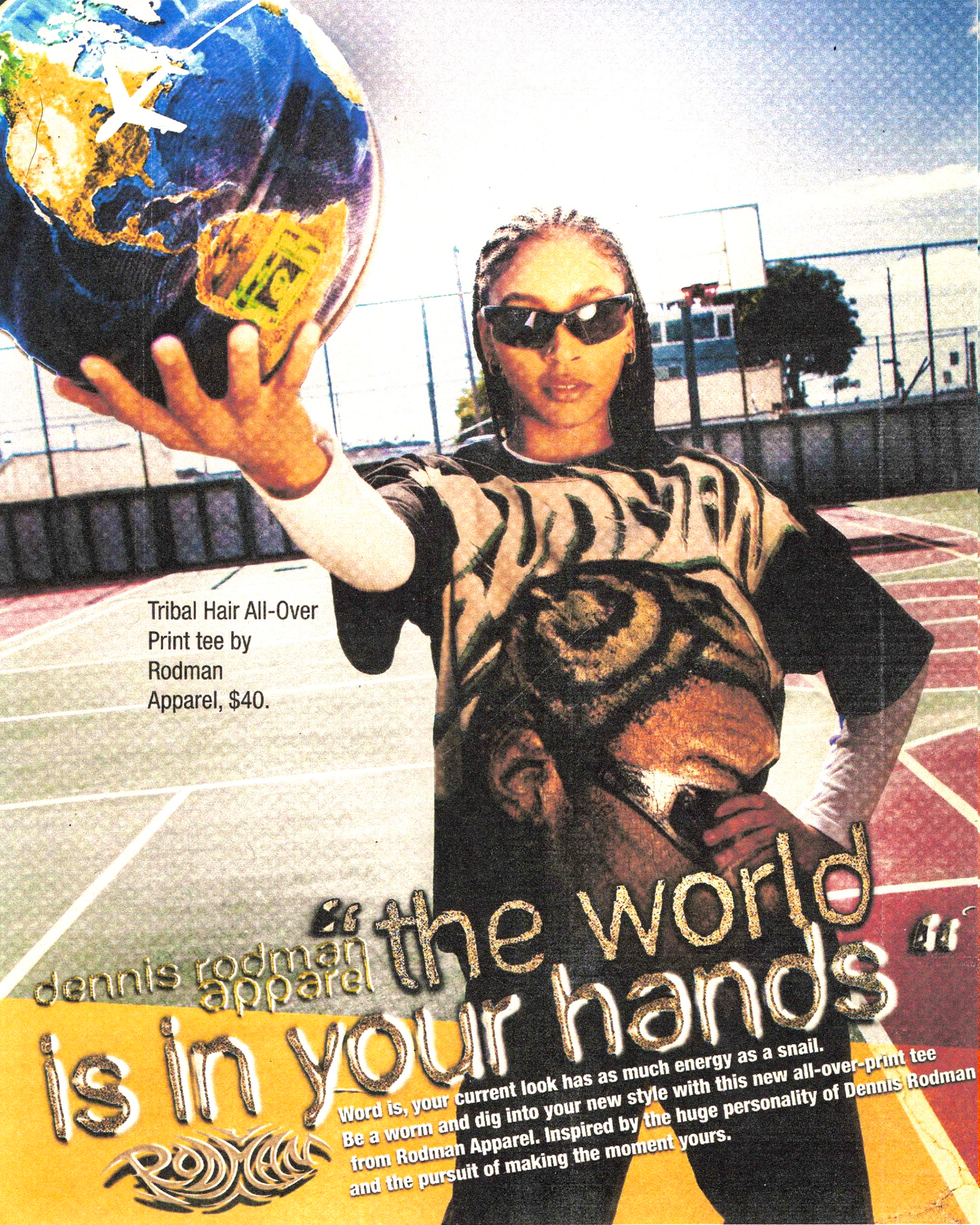 dennis rodman apparel ad campaign (2024)