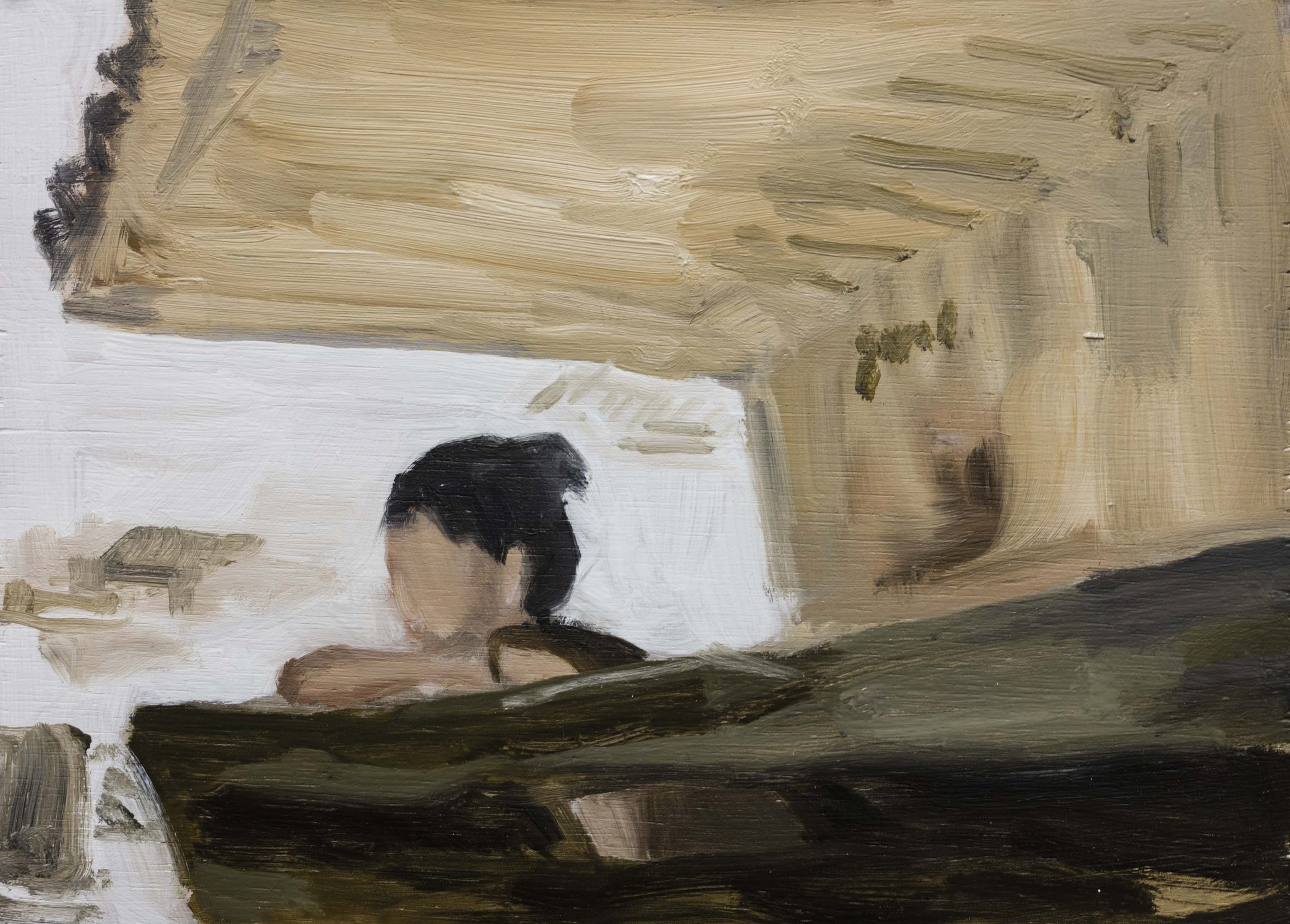 Gaze. 2016. oil on wood. 4x6 inches. 10x15 cm.