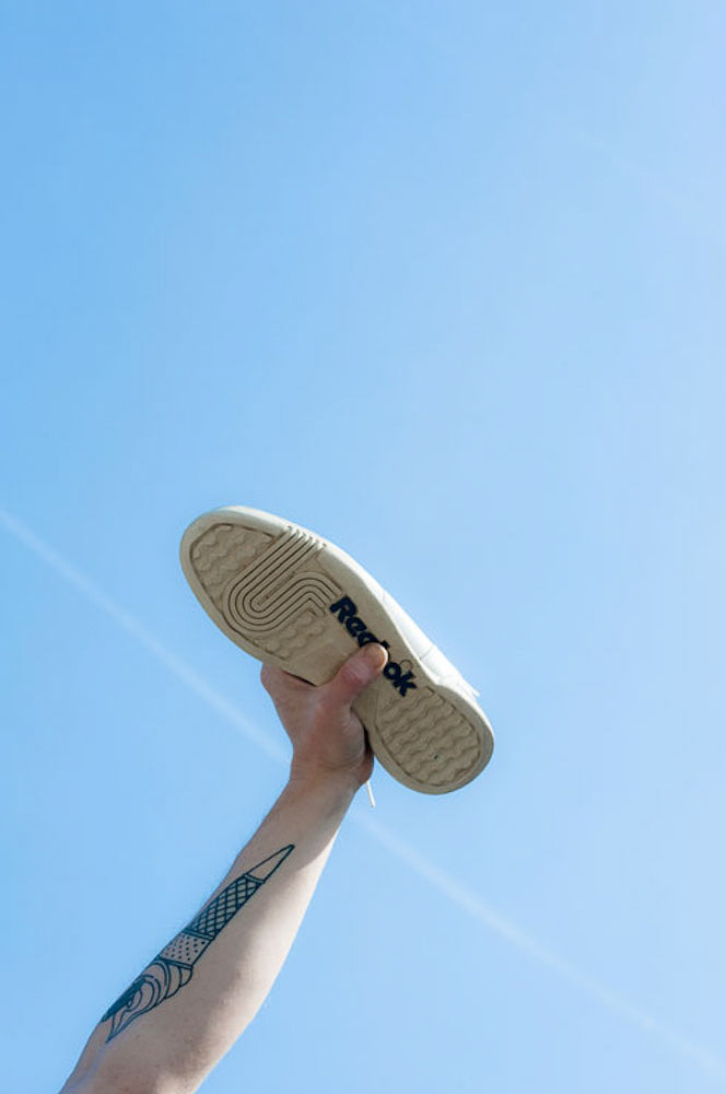 Dominic From Luton, Shoes Off if You Love Luton! (2012), digital print on aluminium