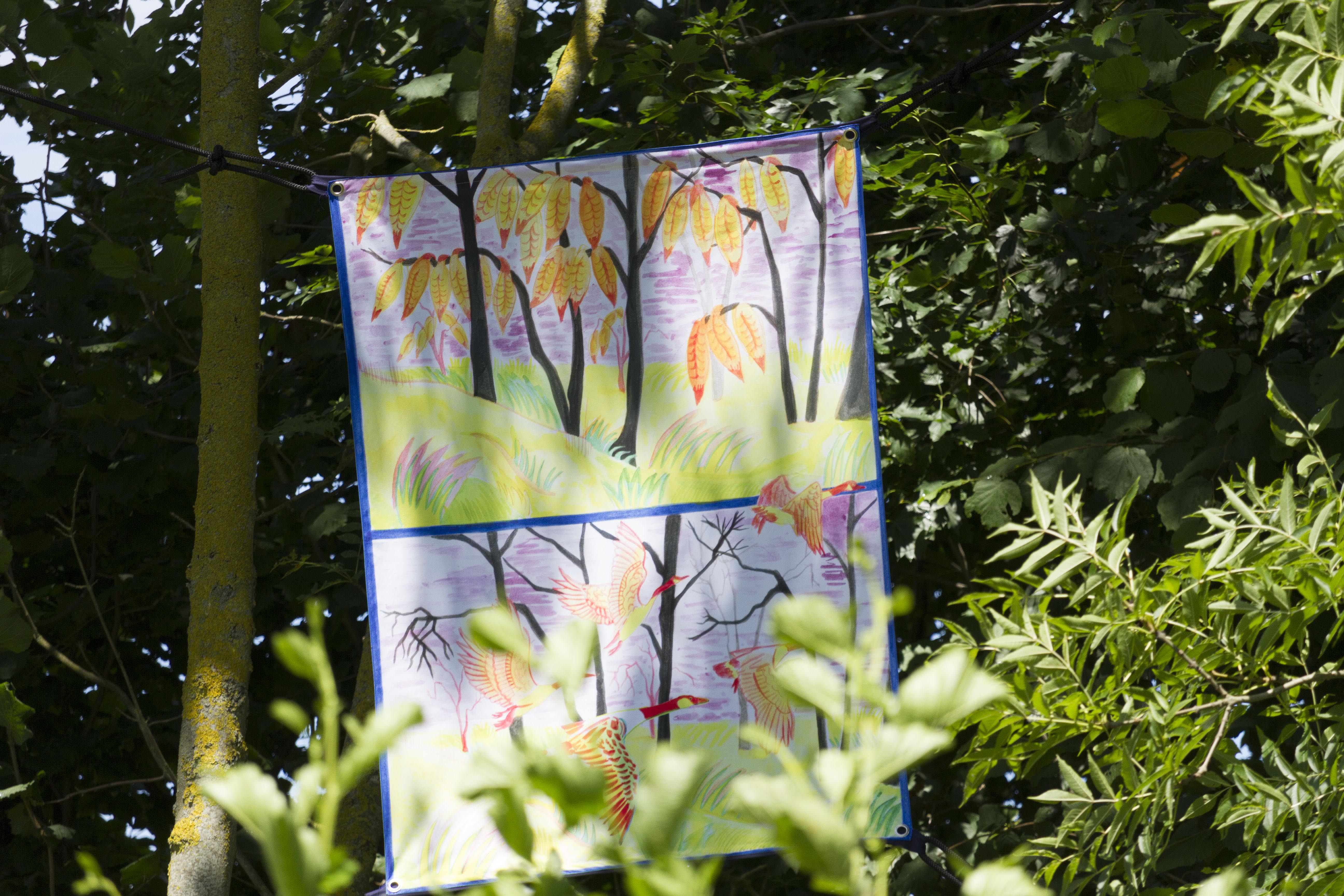 Parcours narratif autour de la Citadelle, 2022. Impression textile. 120 x 90 cm.