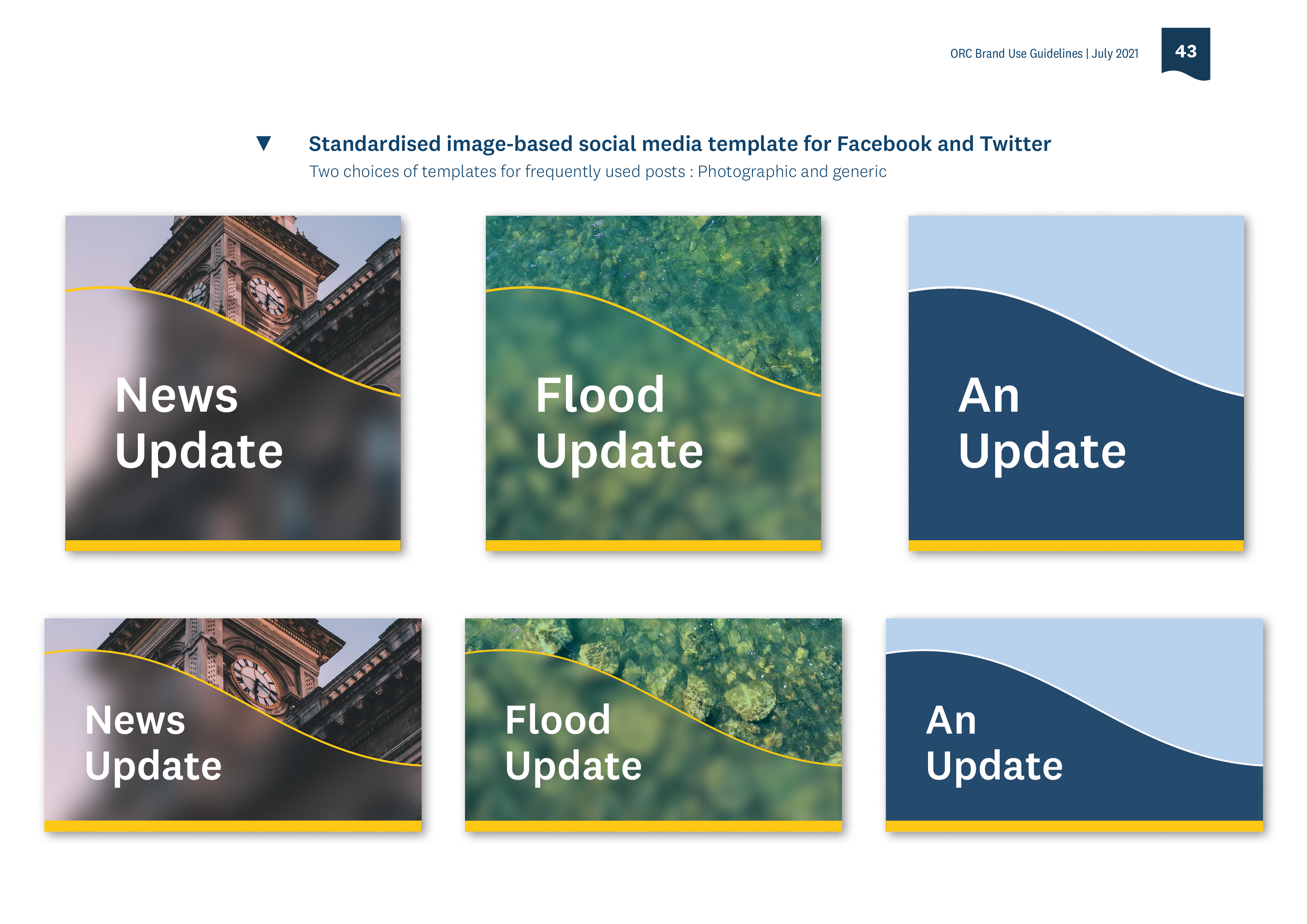 More examples of gaussian blur over top of images for social media tiles for ORC.