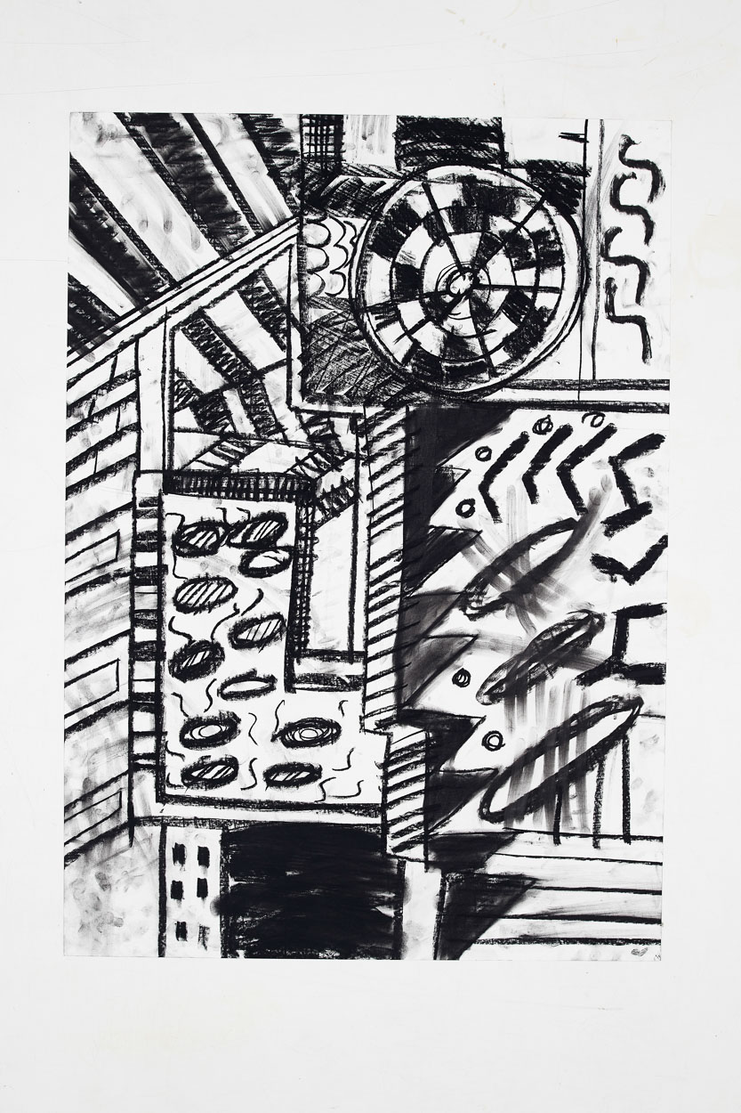 Labour, 2018. charcoal on paper. 95cm x 65cm