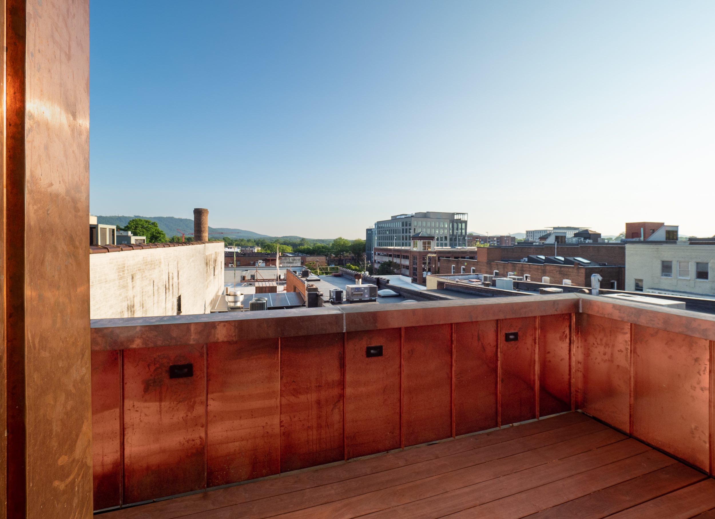 Terrace Panorama View | Charlottesville Loft Apartment | PARABOLA Architecture | Kevin Burke Photography