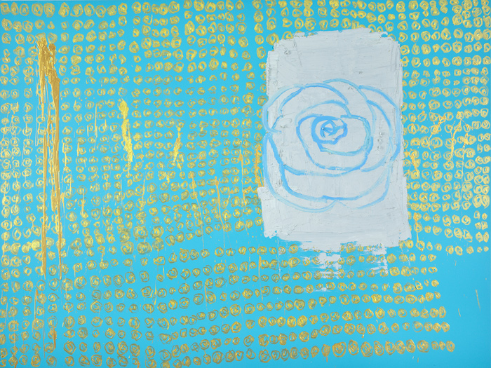 The Fifth Love Letter, Heloise to Abelard, 2018, acrylic and oil on canvas, 72 x 96 in