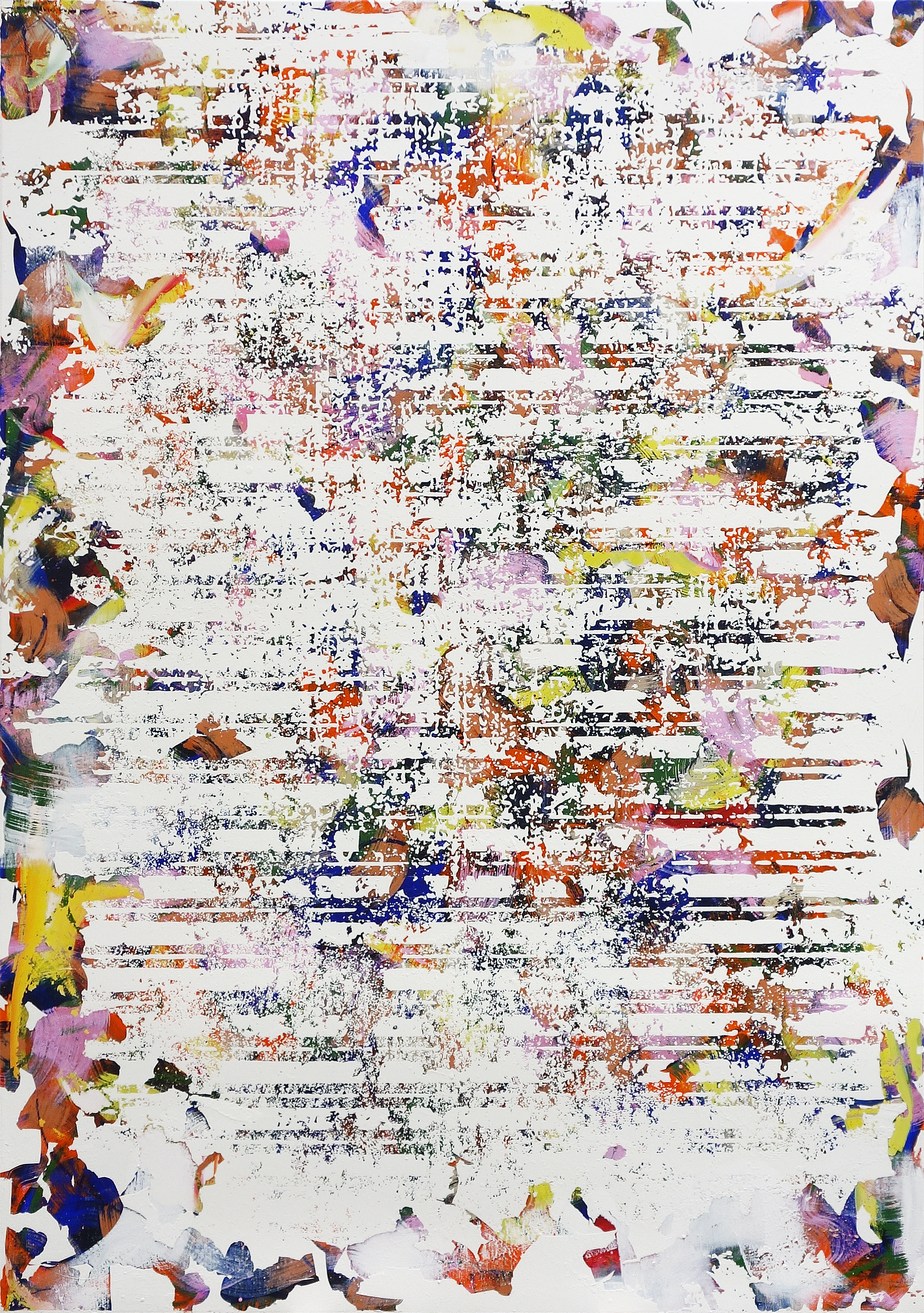 Wall #14, 2019. Oil and ink on canvas. 200x141 cm