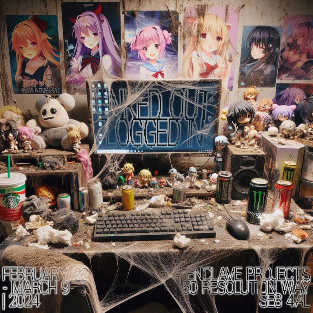 Poster design for Linked Out: Logged In exhibition 