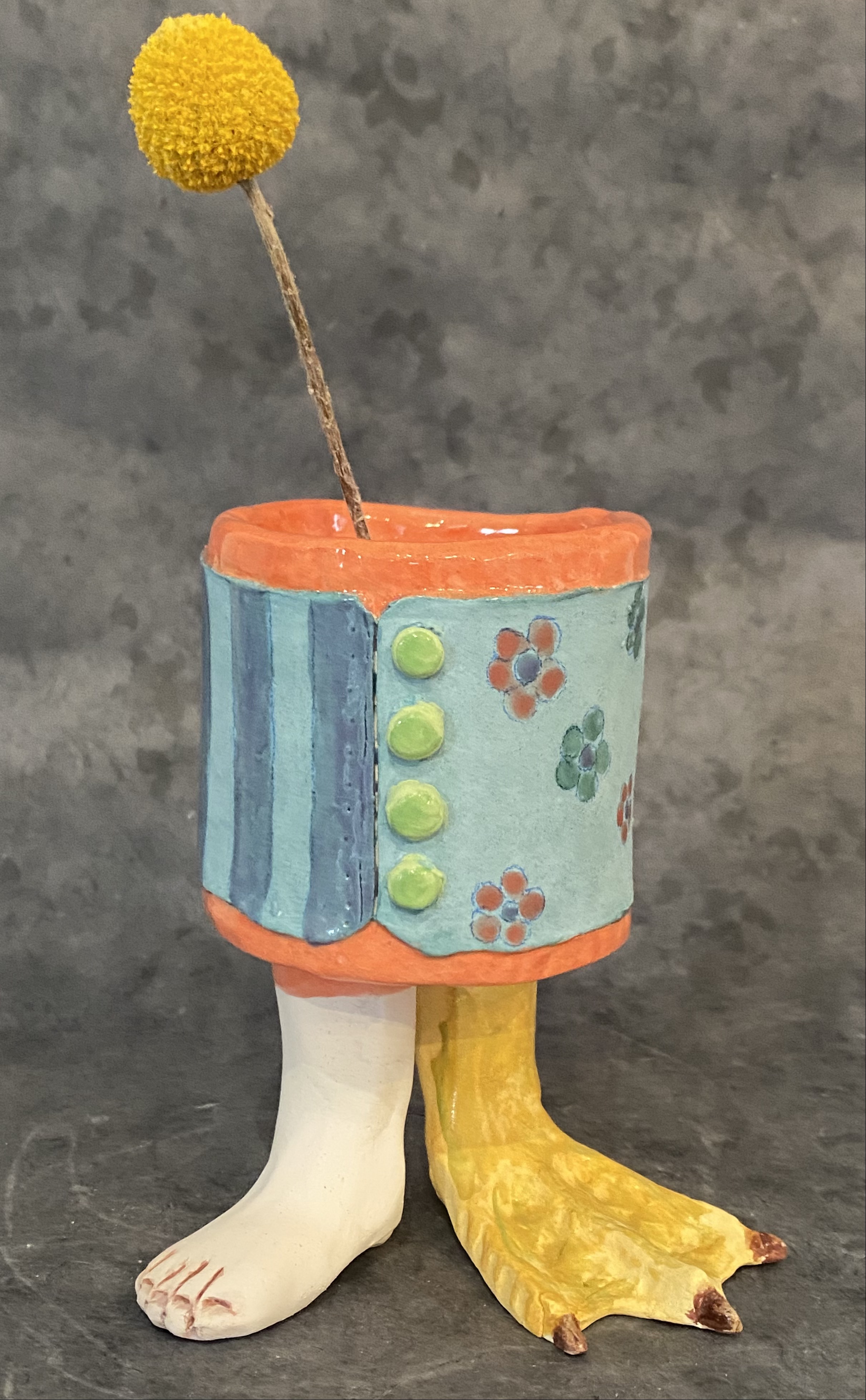 Vases with Feet series → ceramic (with flower frogs)