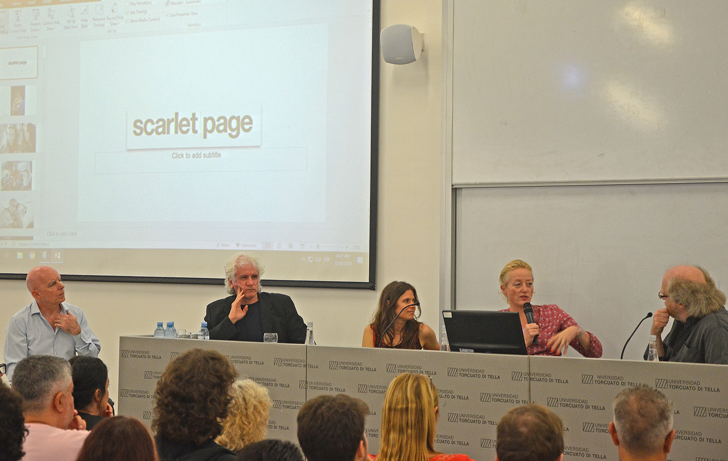 Marcelo Rabossi, Klaus Gallo, Jazmín Tesone y Scarlet Page y Claudio Kleiman