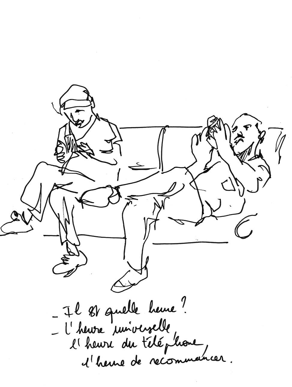 Diane Guyot de Saint Michel Dessin extrait de la série Plan blanc, 2020 Feutre sur papier 29,7 x 21 cm