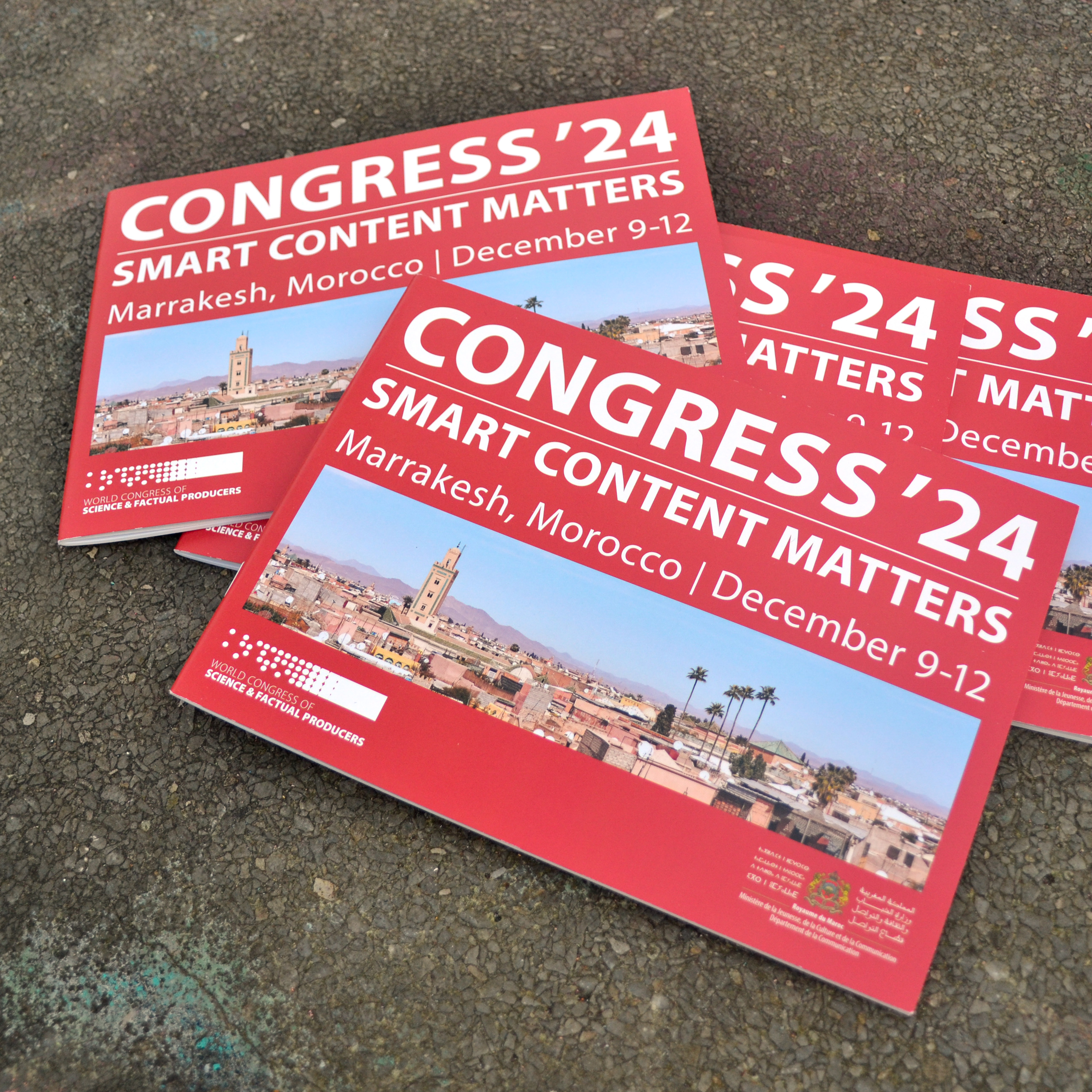 Brochure for WCSFP World Congress of Science & Factual Producers in Marrakesh in December 2024