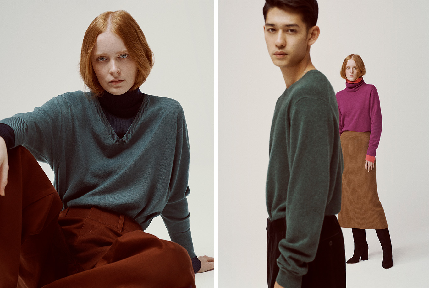 UNIQLO Core Knits Campaign, Photography Dario Catellani, Styling Avena Gallagher, Art Direction with Li, Inc.