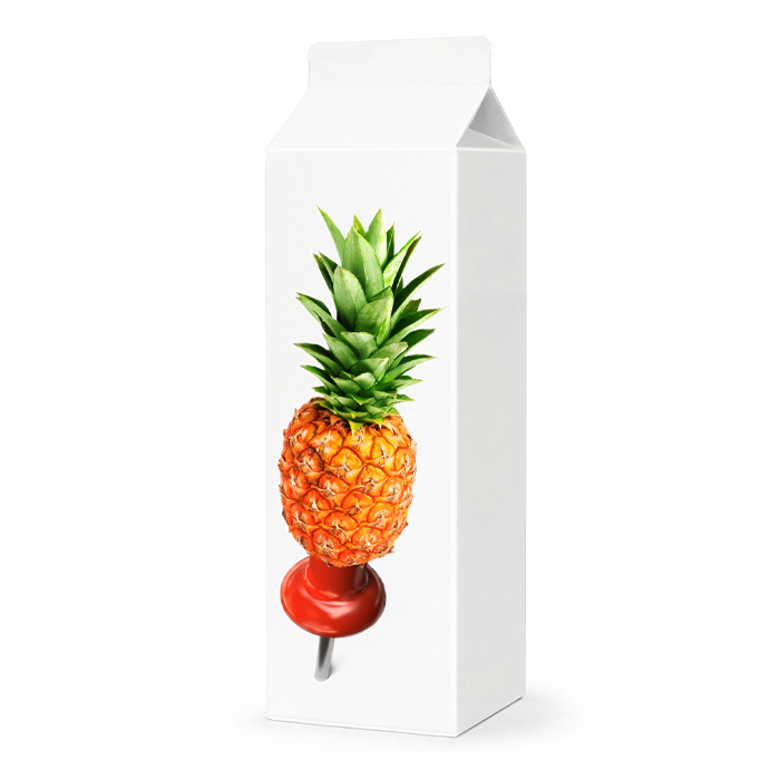 "PINapple" from "milkCARTOoNs" series. Digital collage.