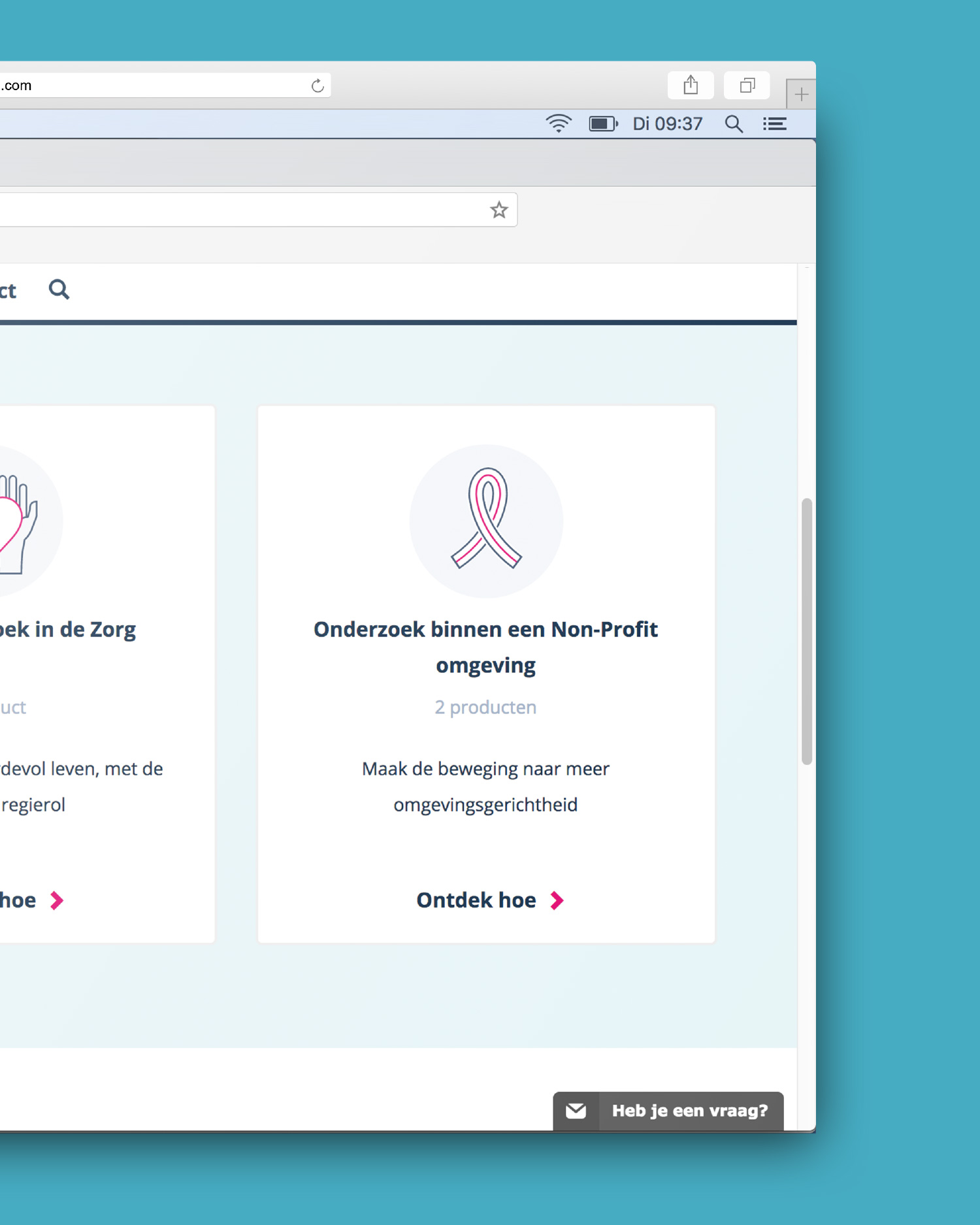 website ontwerp rechts producten pagina