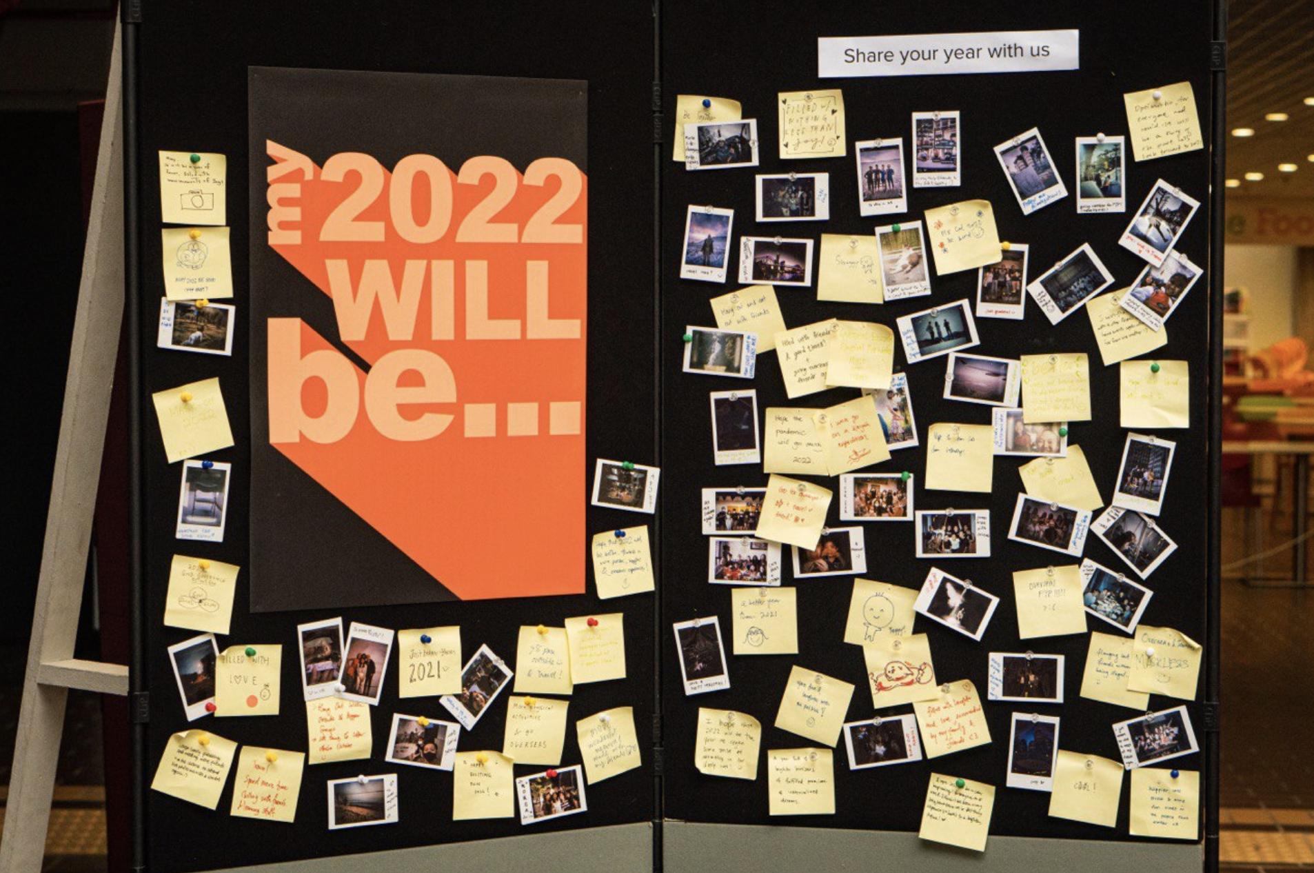 "How was your 2021, really?" was a community exhibition focused on a year of opportunities lost to Covid. All the profiles shot for the stories were NTU students and staff. And a mini-exhibition was held next to the South Spine canteen, where visitors could leave notes about their own lost year. // CREDIT: Isabel Kua, Caleb, Macarius Chia, Joee, Li Ting