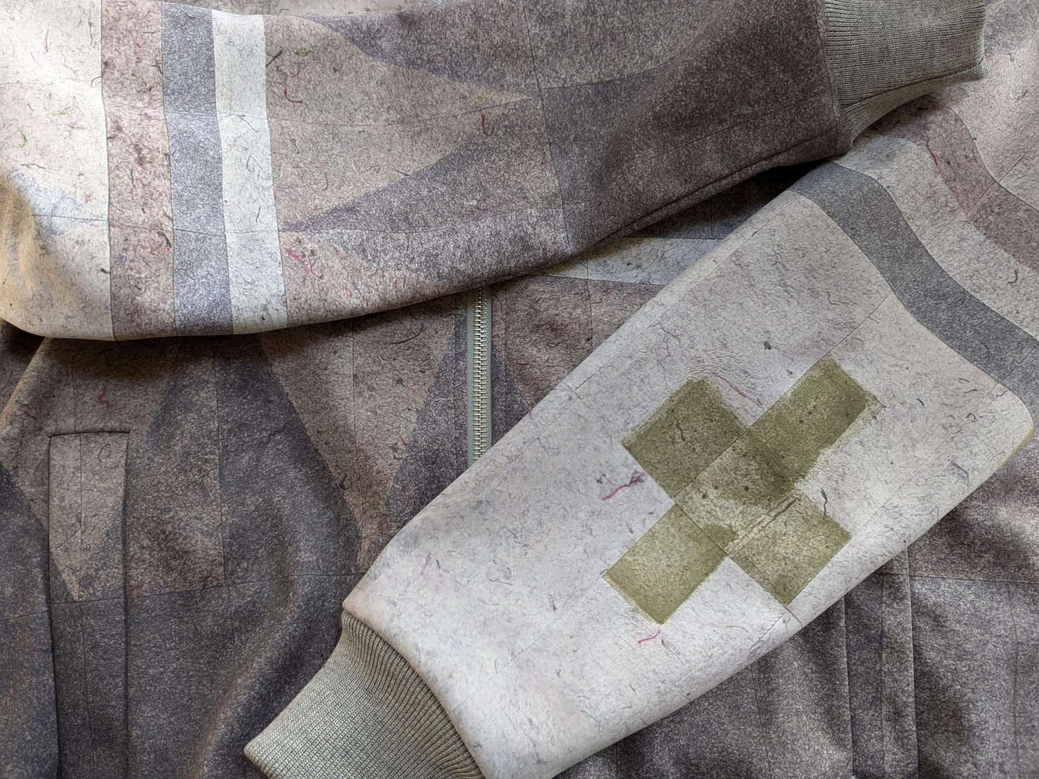 Detail of the bomber jacket, courtesy of the artist.