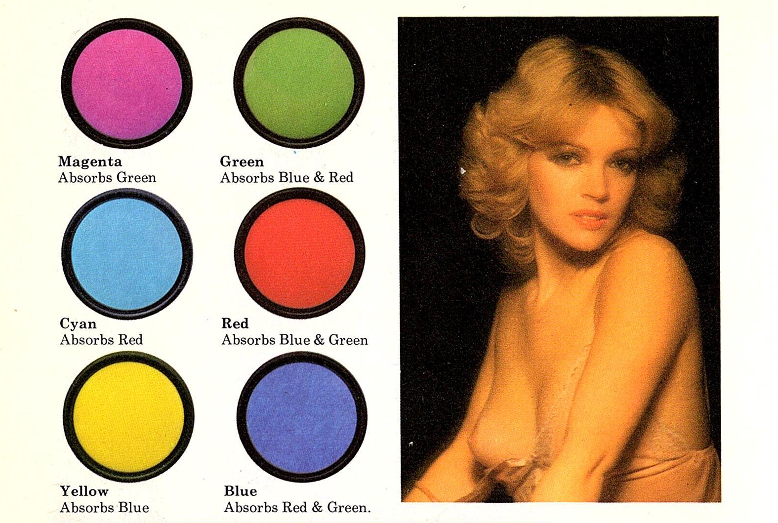 Colour Absorption and Breast, 2024, found image, 16 x 13 cm