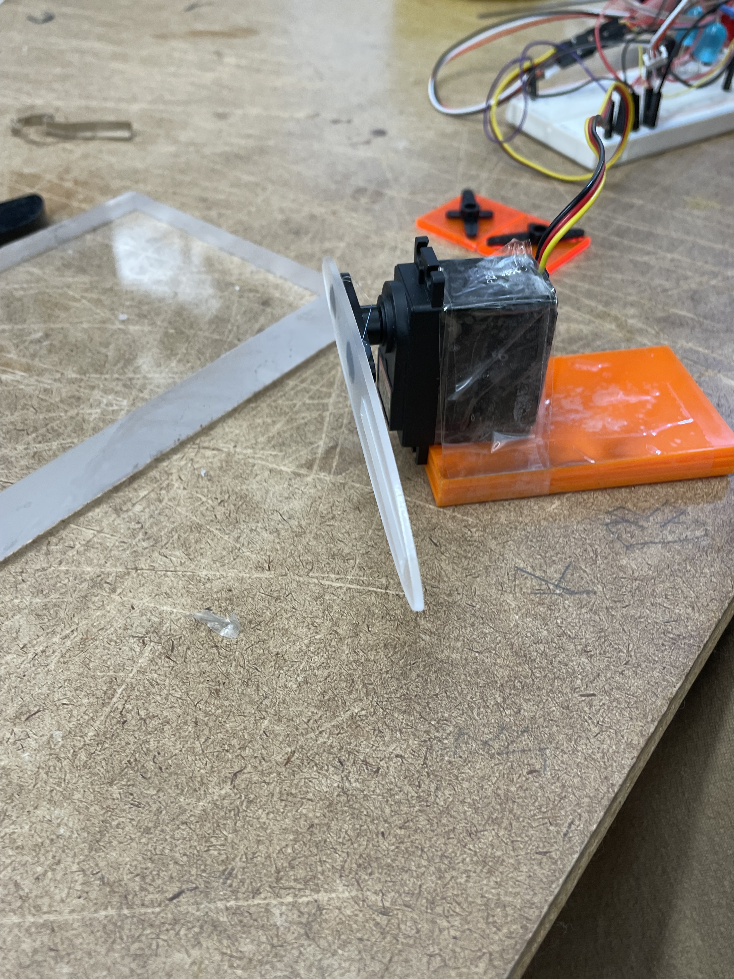 fig 7.3 adding board to make perfect rotation for the mouth