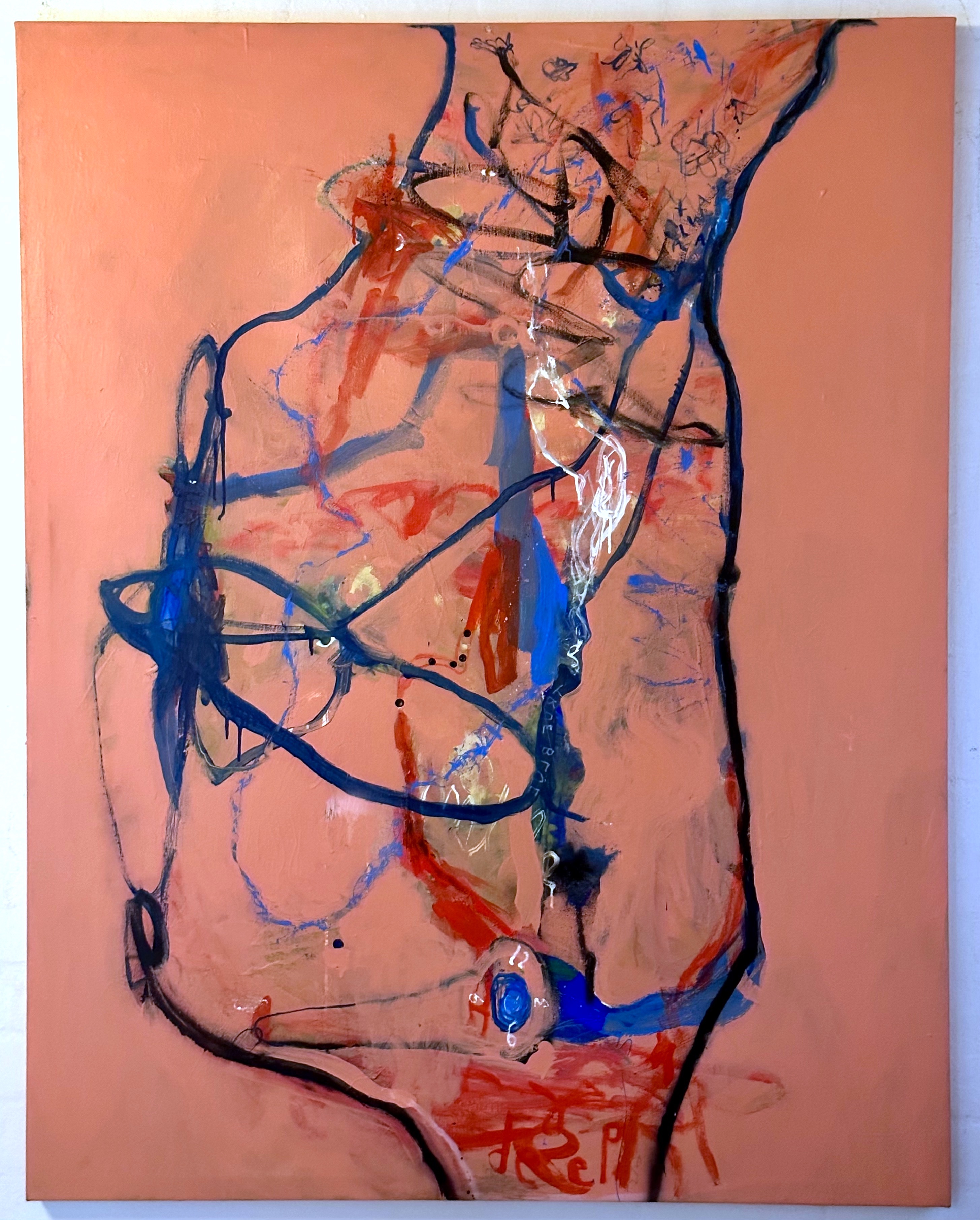 prime time and the vascularMixed Media on Canvas 150cm x 118cm