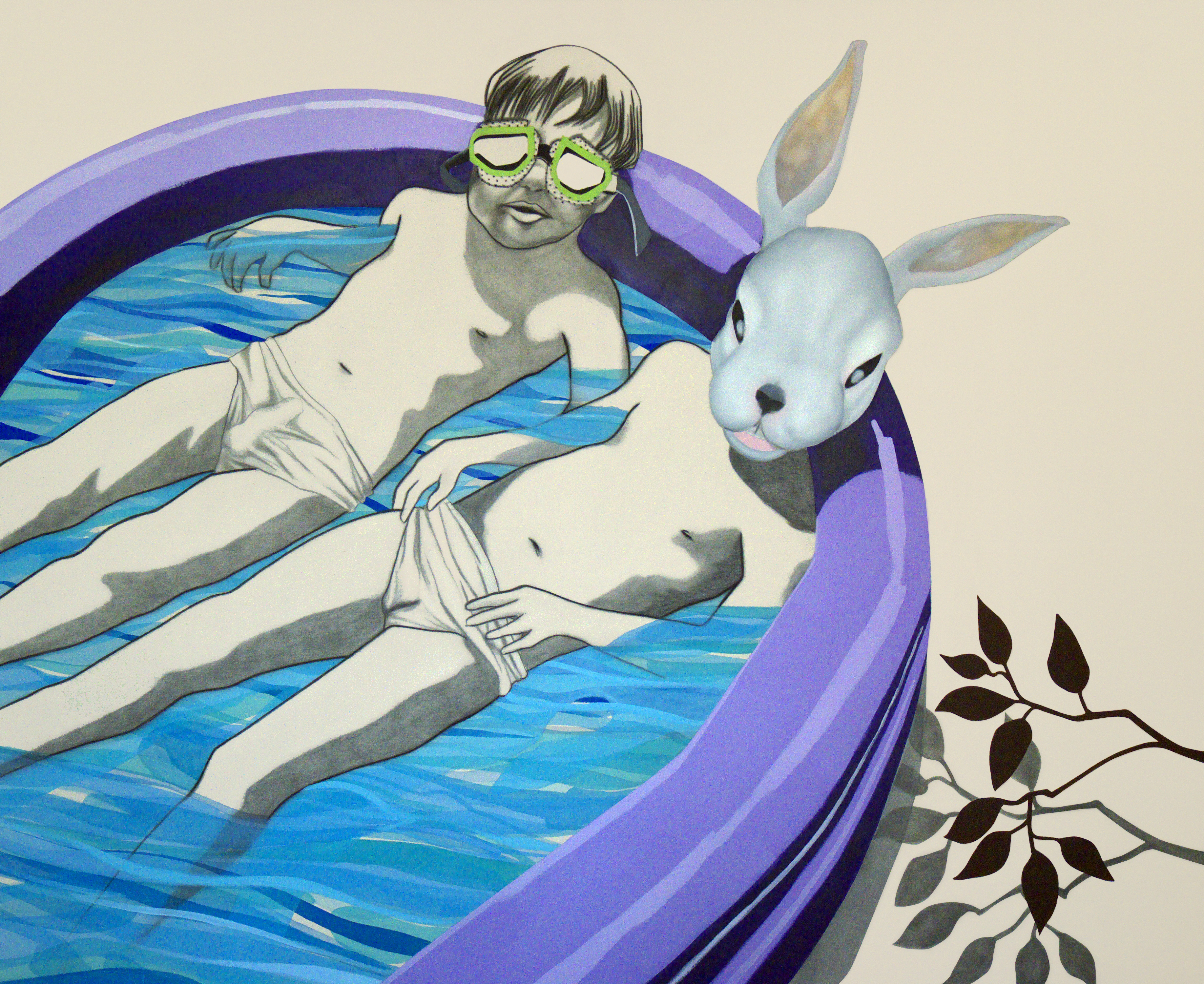 UNTITLED | Acrylic and pencil on unprimed canvas mounted on wood | 130 x 160 cm