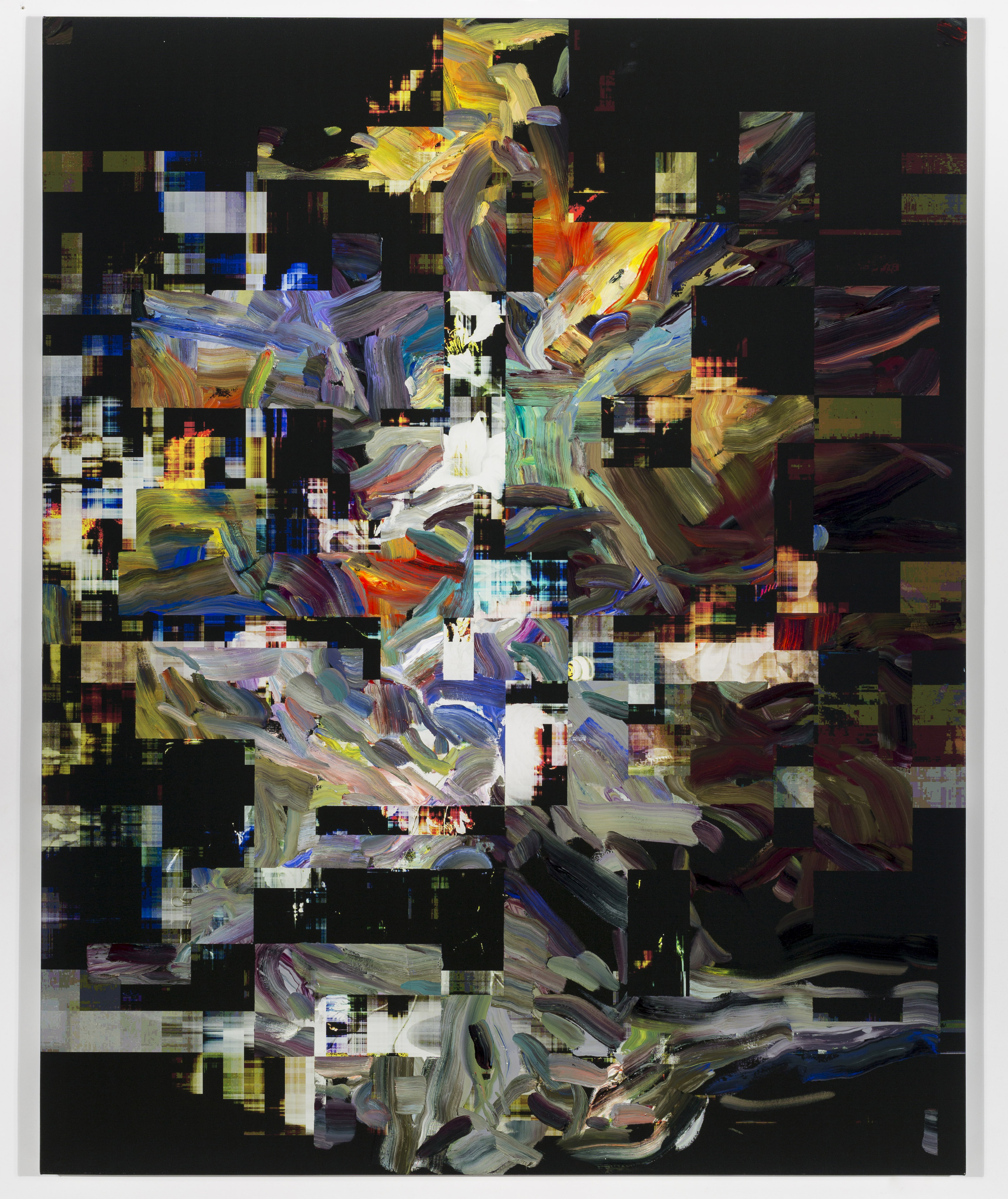 #337, 2019, Oil on inkjet print on canvas, 60 x 48 in, $15,500