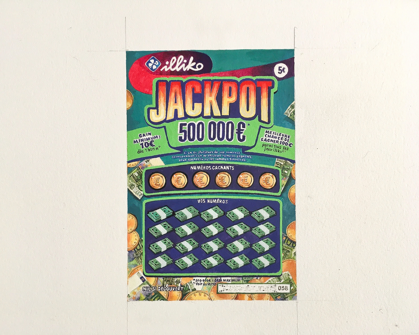 Mayura Torii - Dreams #1 (jackpot), 2021 - Gouache sur papier - 26 x 33 cm - Courtesy de l'artiste